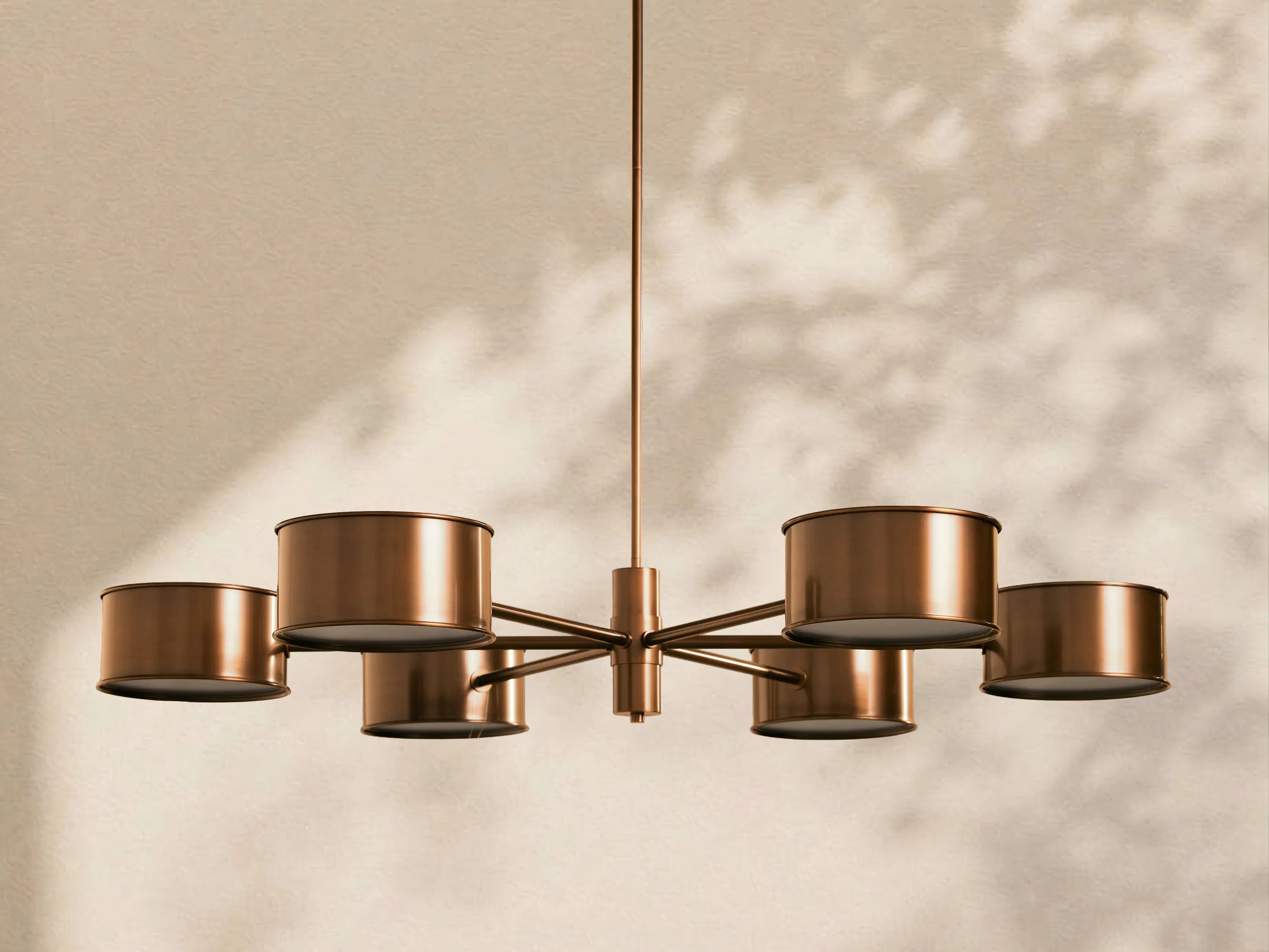 Tambour Metal Round Chandelier