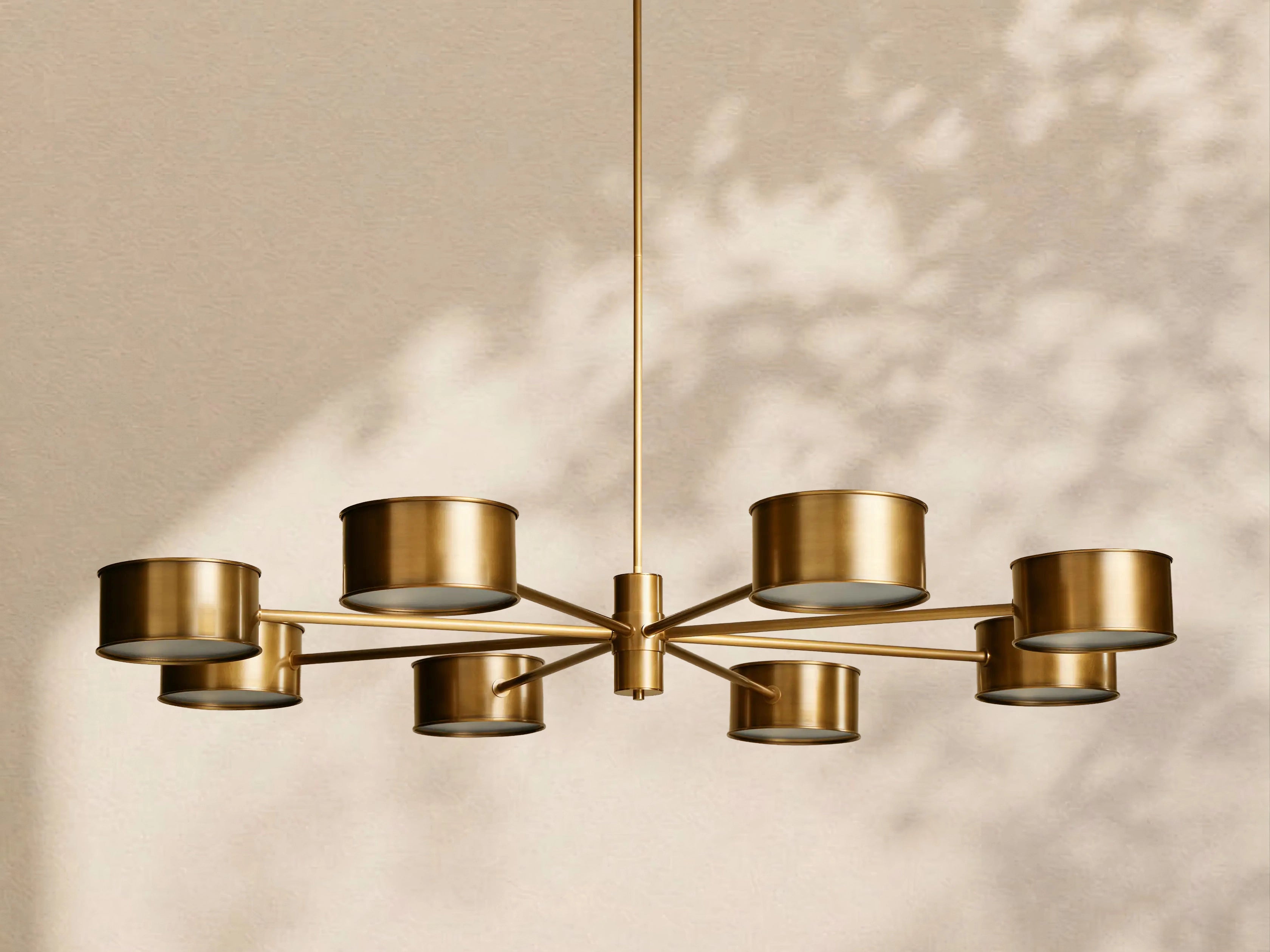 Tambour Metal Round Chandelier