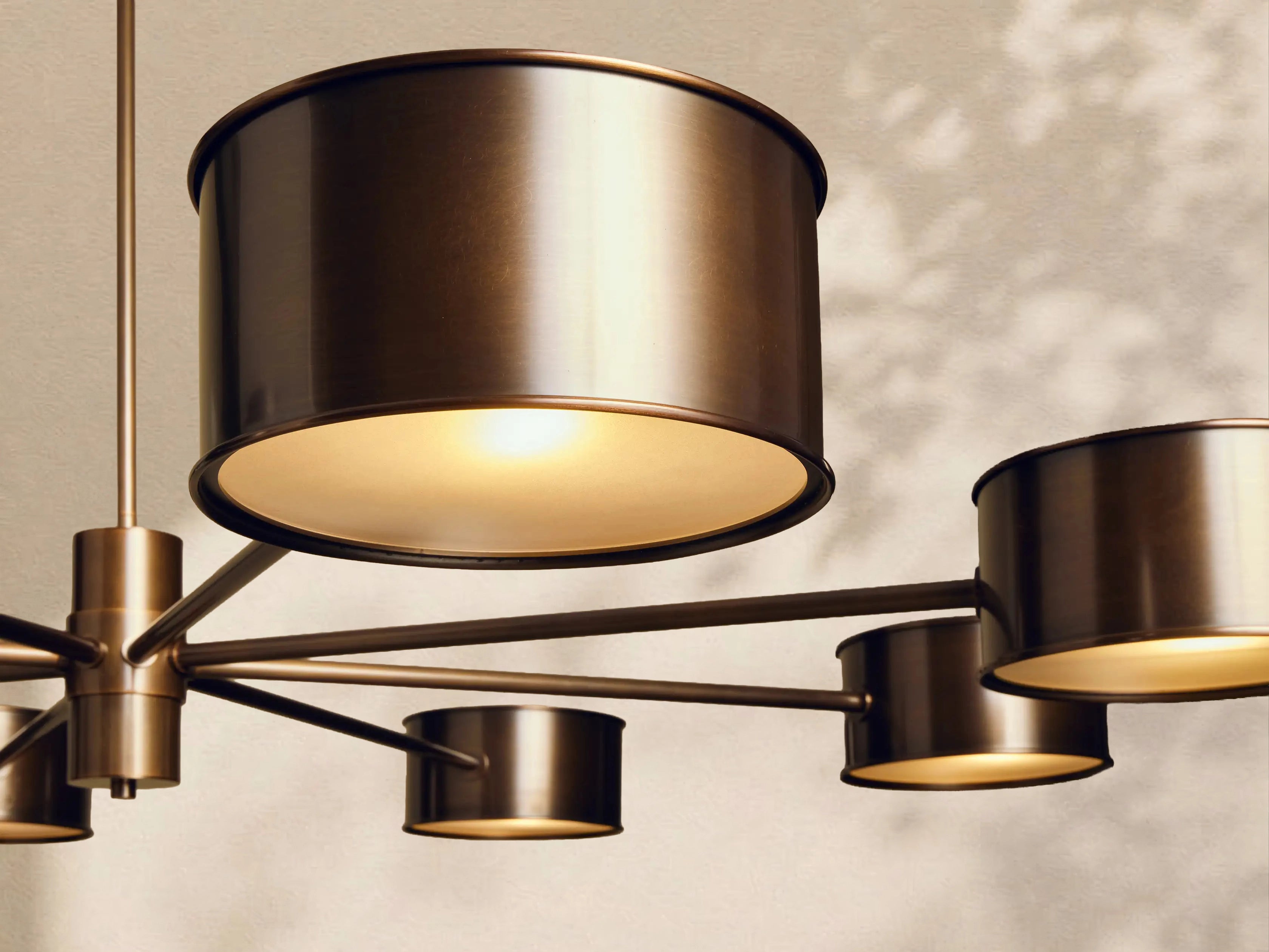 Tambour Metal Round Chandelier
