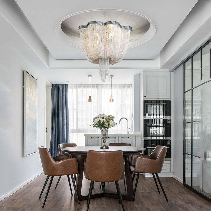 Alisa Tassel Ceiling Light Post-Modern Chandelier Aluminum Chain Light