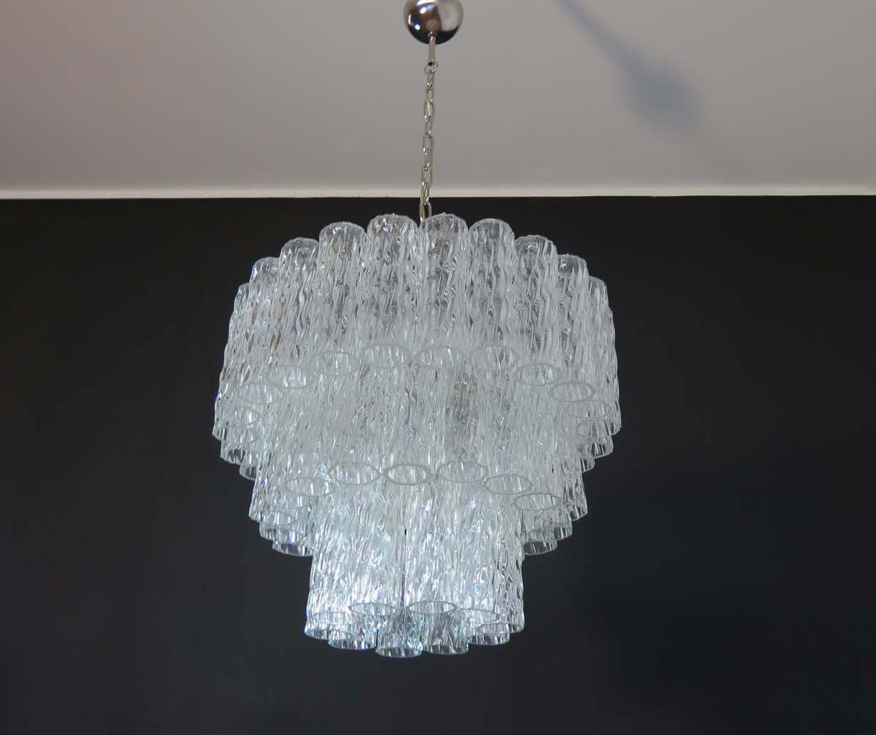 Murano Chandelier 52 Clear Glass Tubes