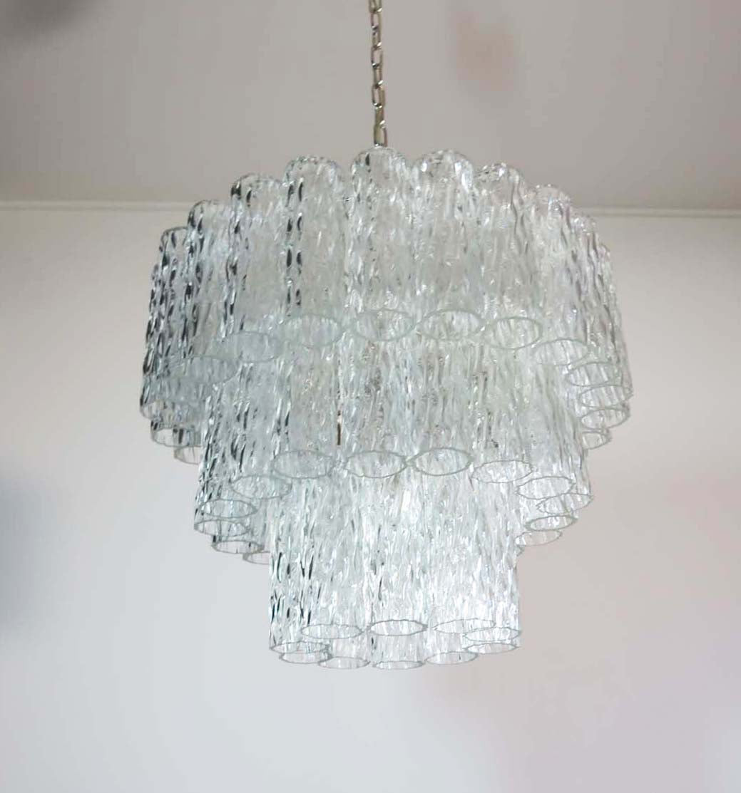 Murano Chandelier 52 Clear Glass Tubes
