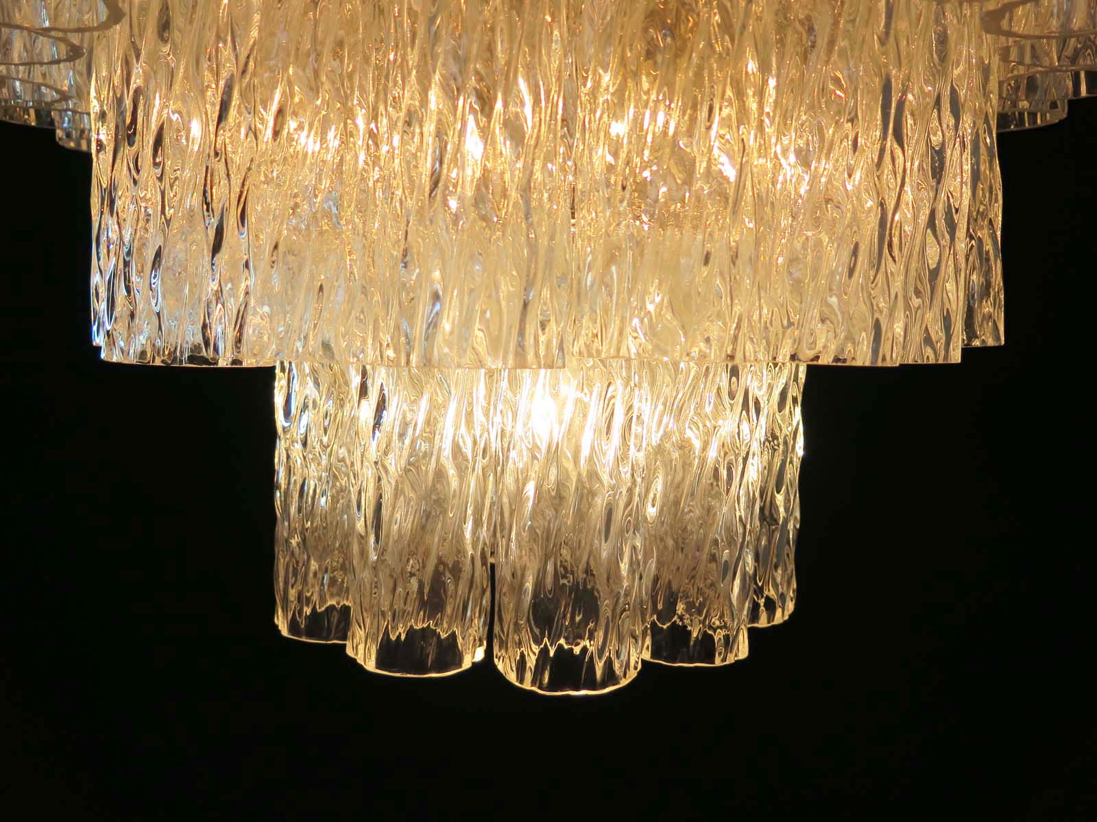 Murano Chandelier 52 Clear Glass Tubes