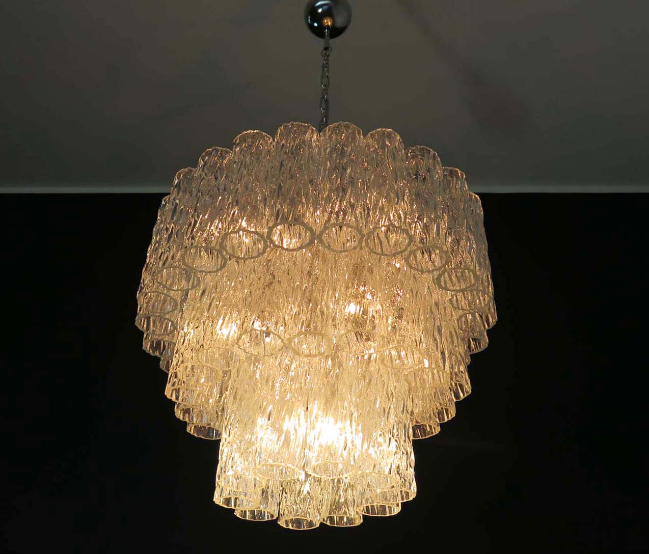 Murano Chandelier 52 Clear Glass Tubes