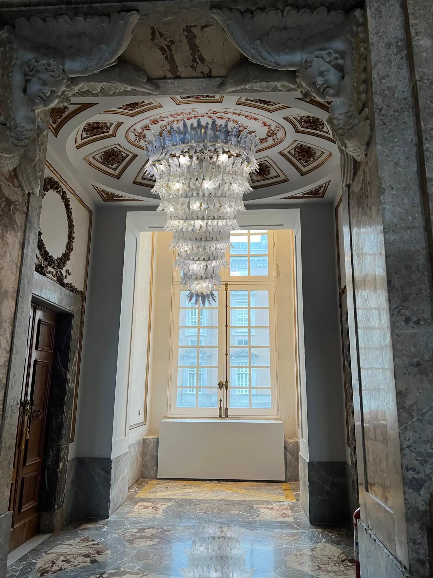 Giant Royal Palmette Murano Chandelier