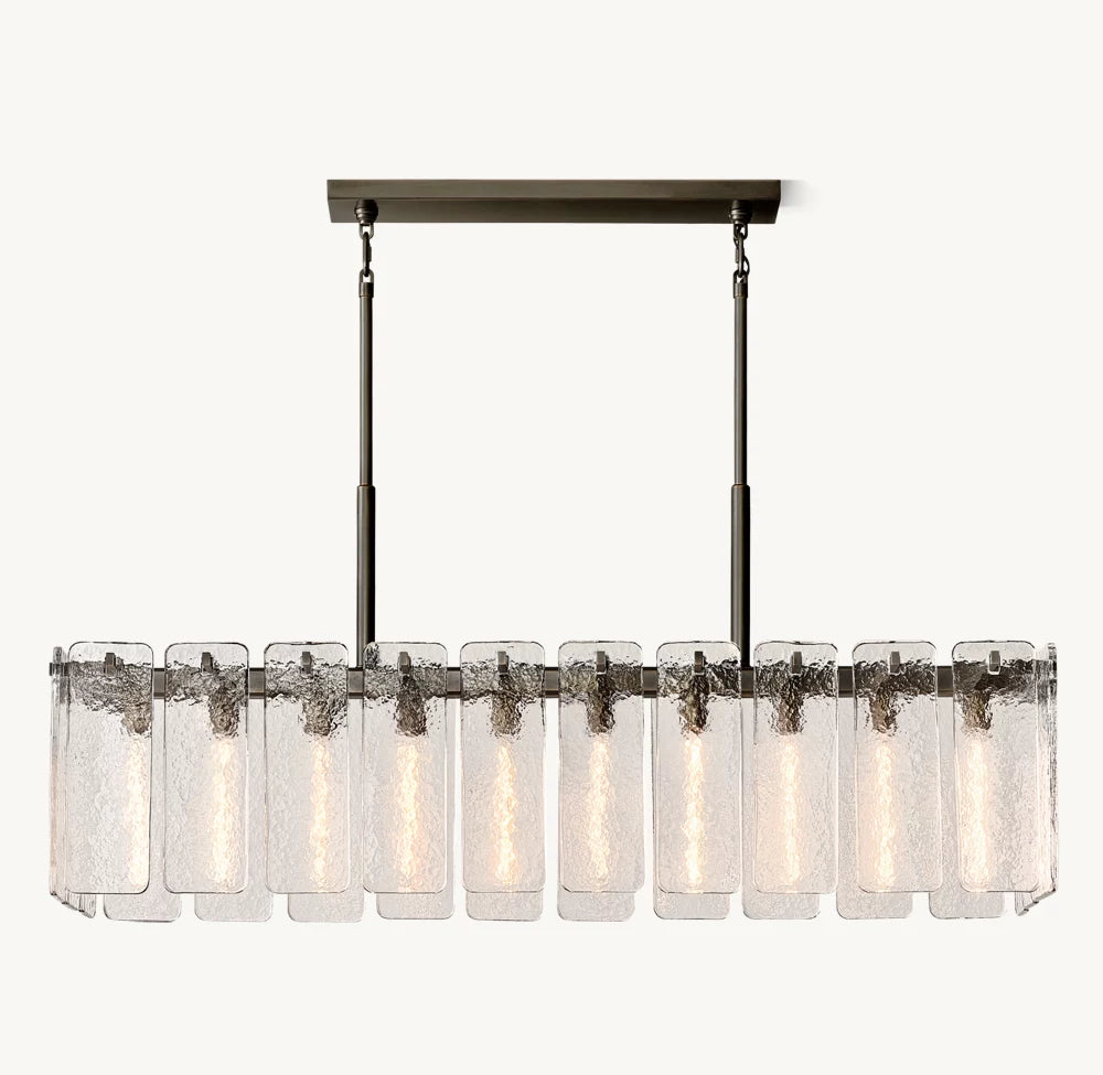Camette Glass Linear Chandelier 60"