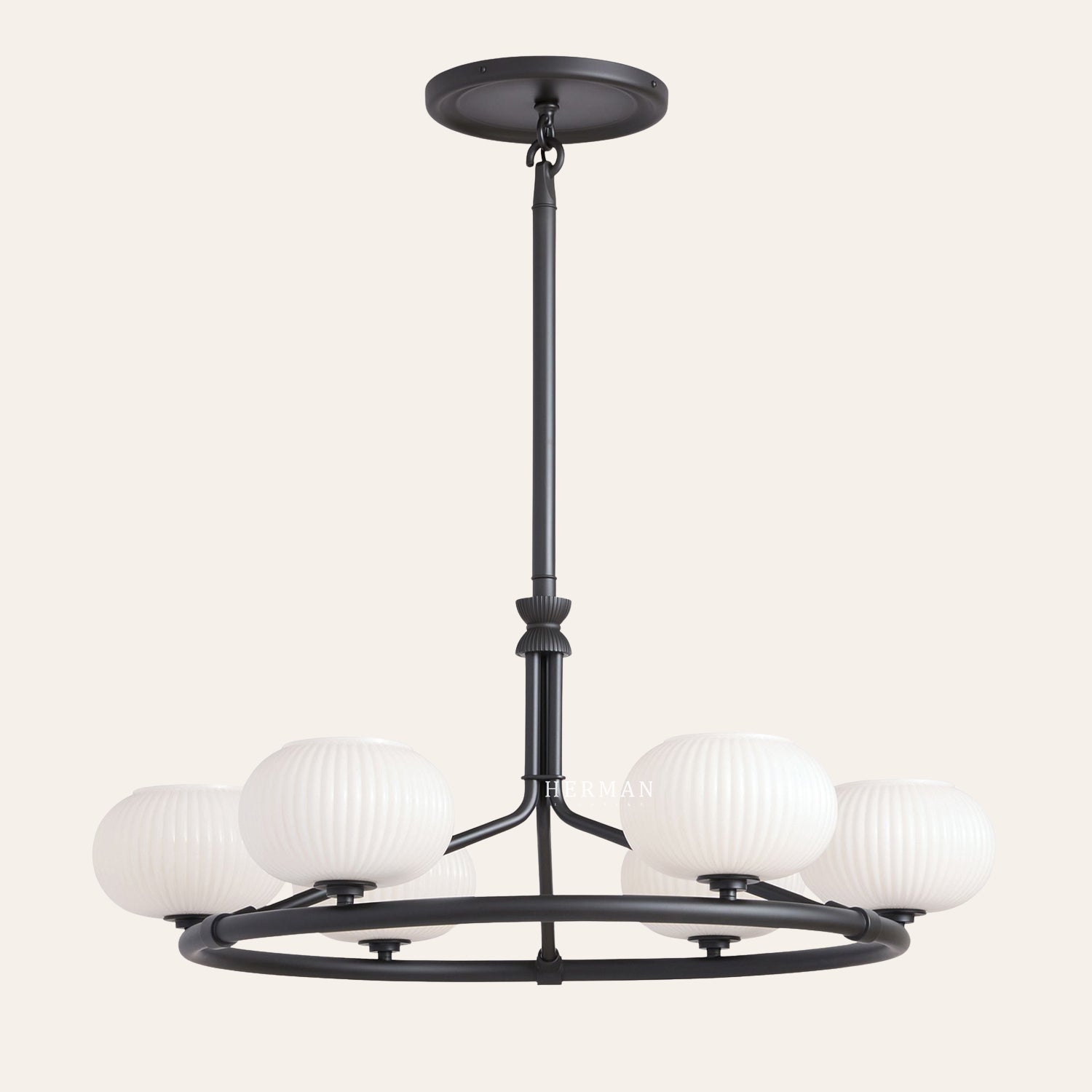 Enzo 36" Glass Round Chandelier