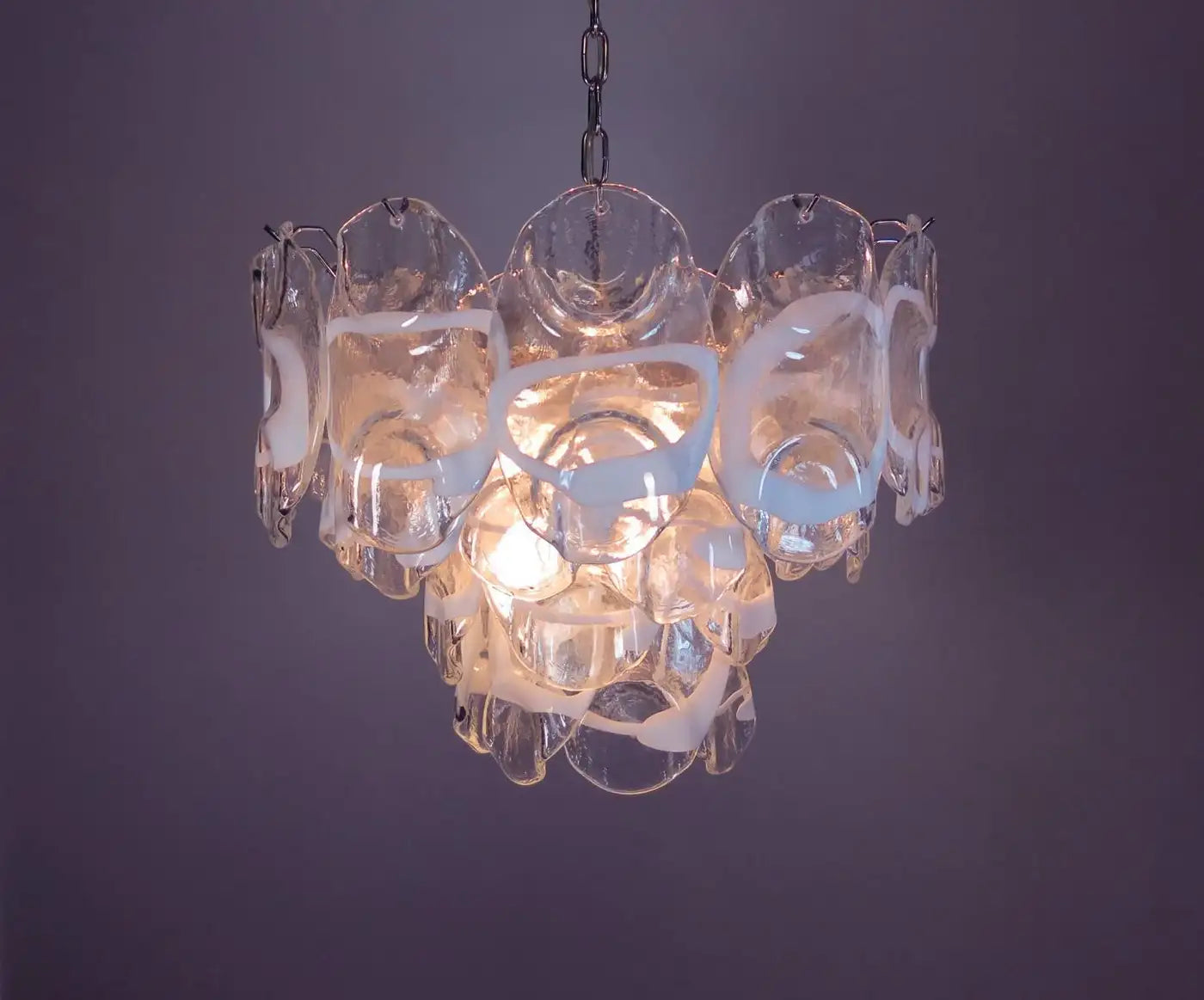 Vintage Italian Murano Chandelier 36 Glasses