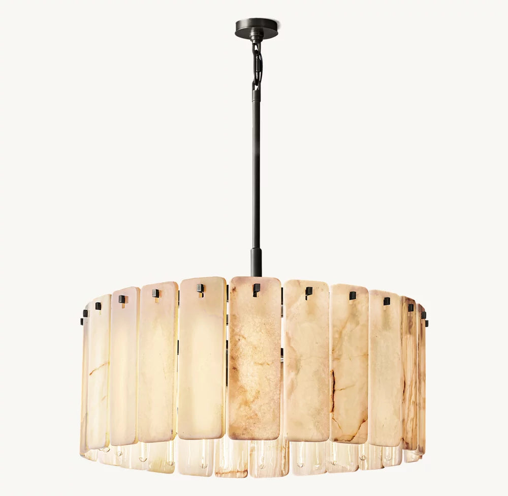 Camette Onyx Round Chandelier 36"