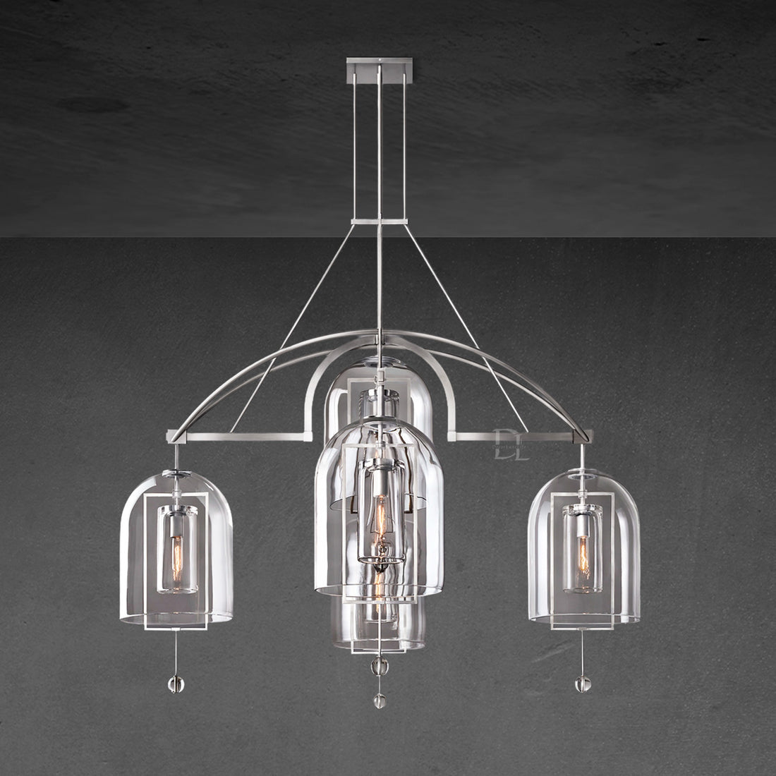 Fulcrum Linear Chandelier 61" 5 Lights