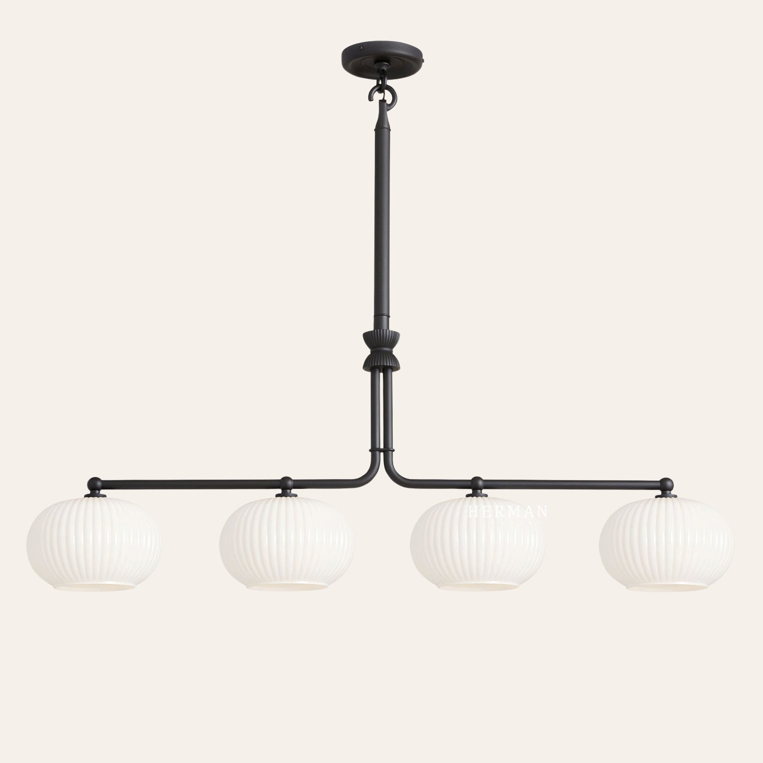 Enzo 42" Glass Linear Chandelier