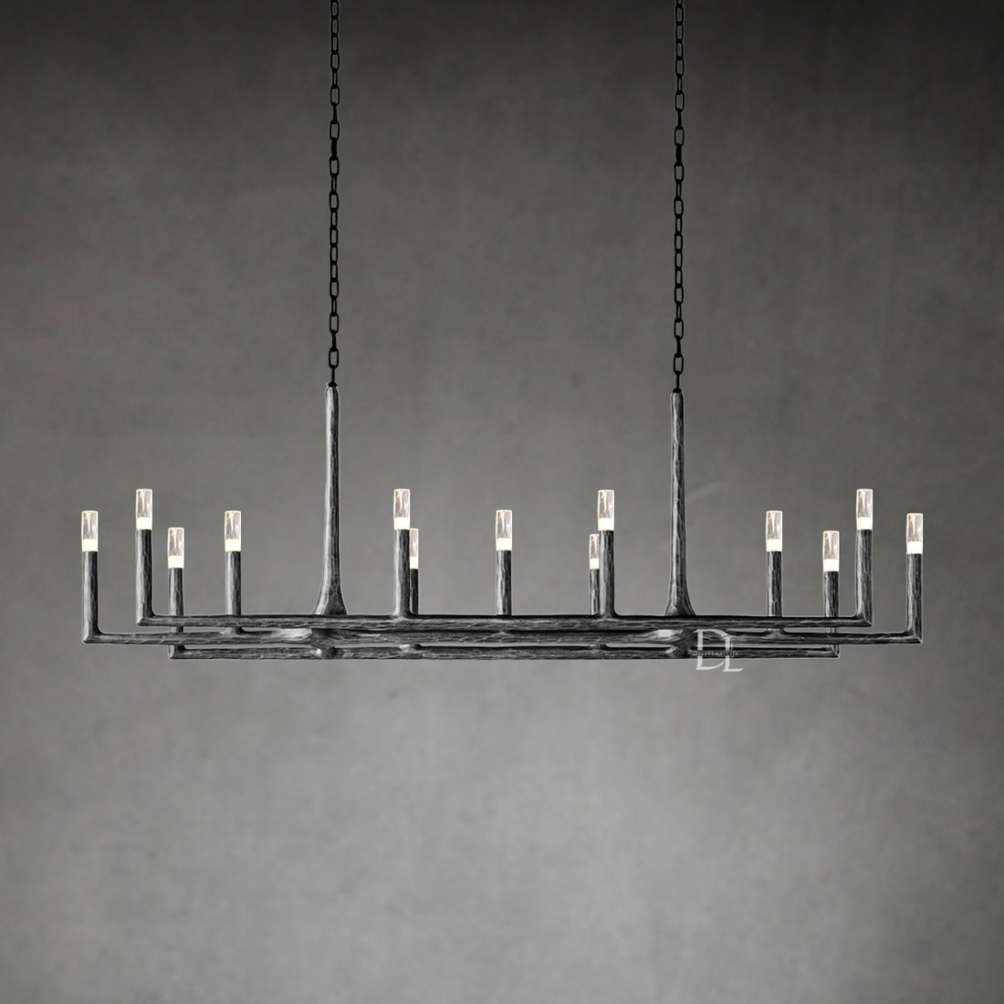 Thaddeus Forged Linear Chandelier 72"