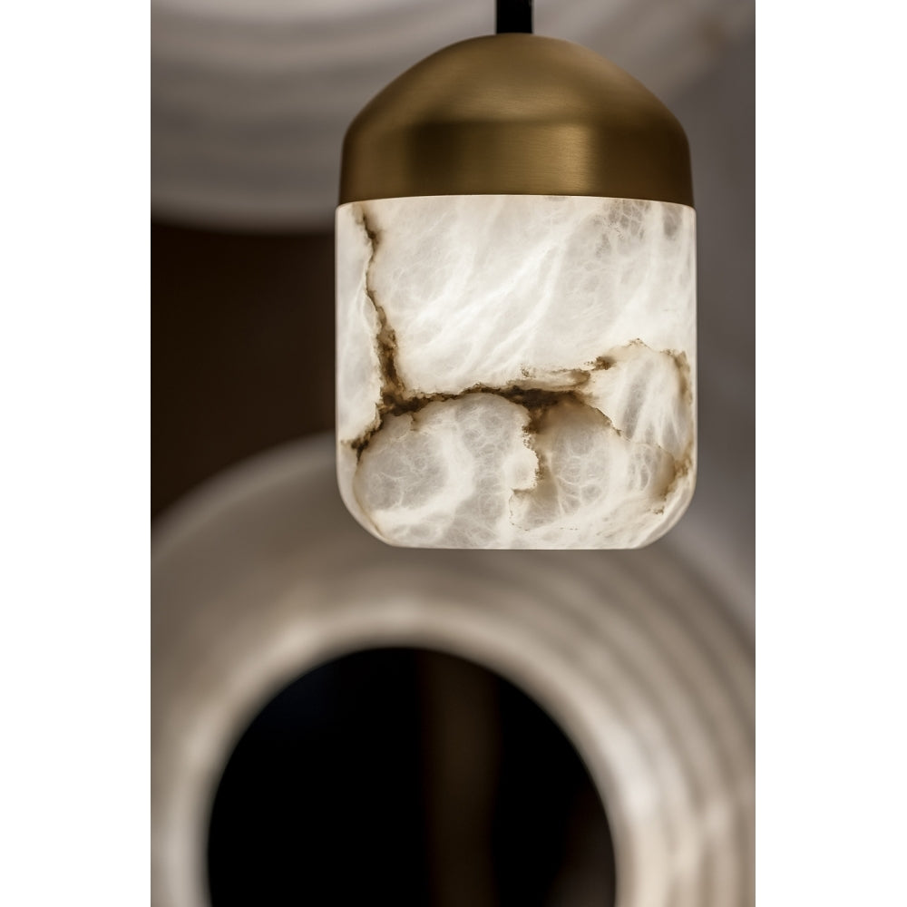 Alabastera Acorn Alabaster Cluster Light