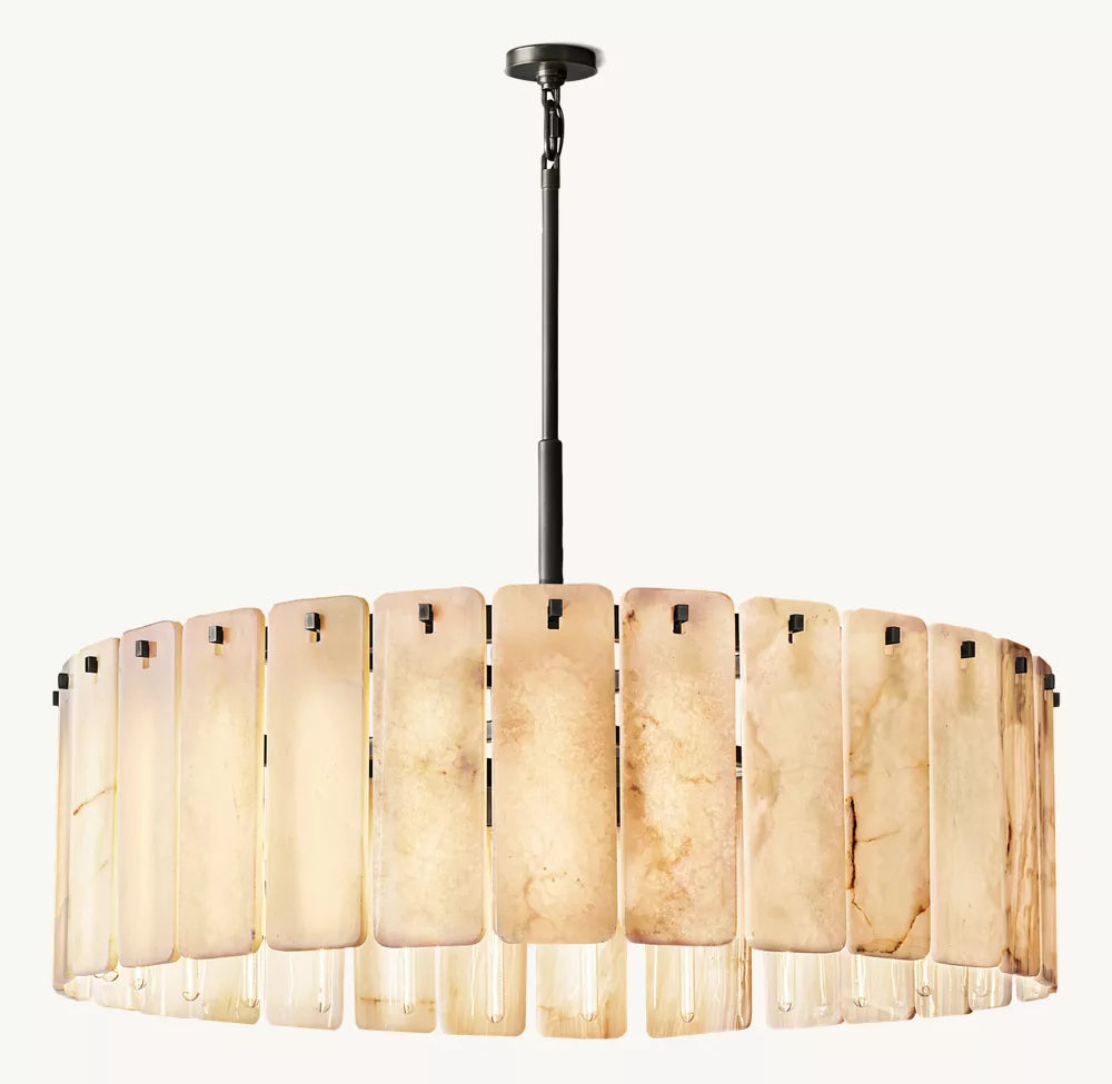 Camette Onyx Round Chandelier 48"
