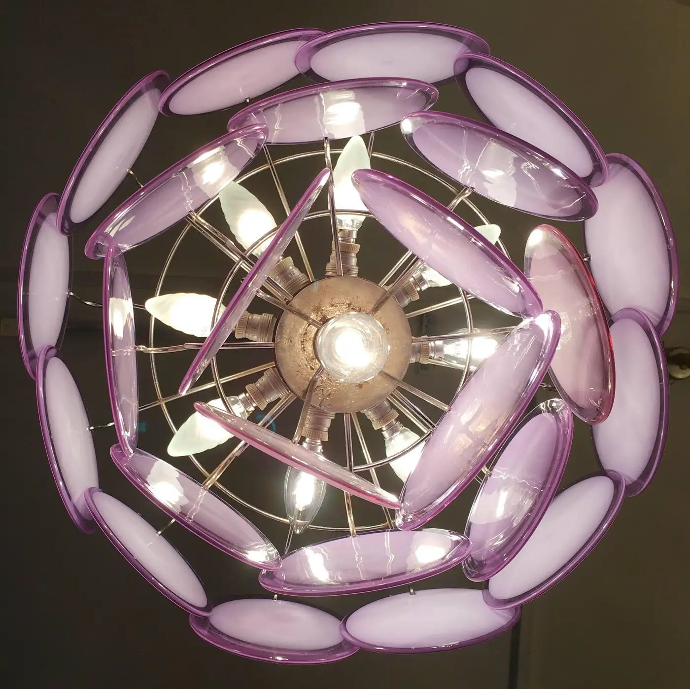 Vistosi Disc Murano Chandelier