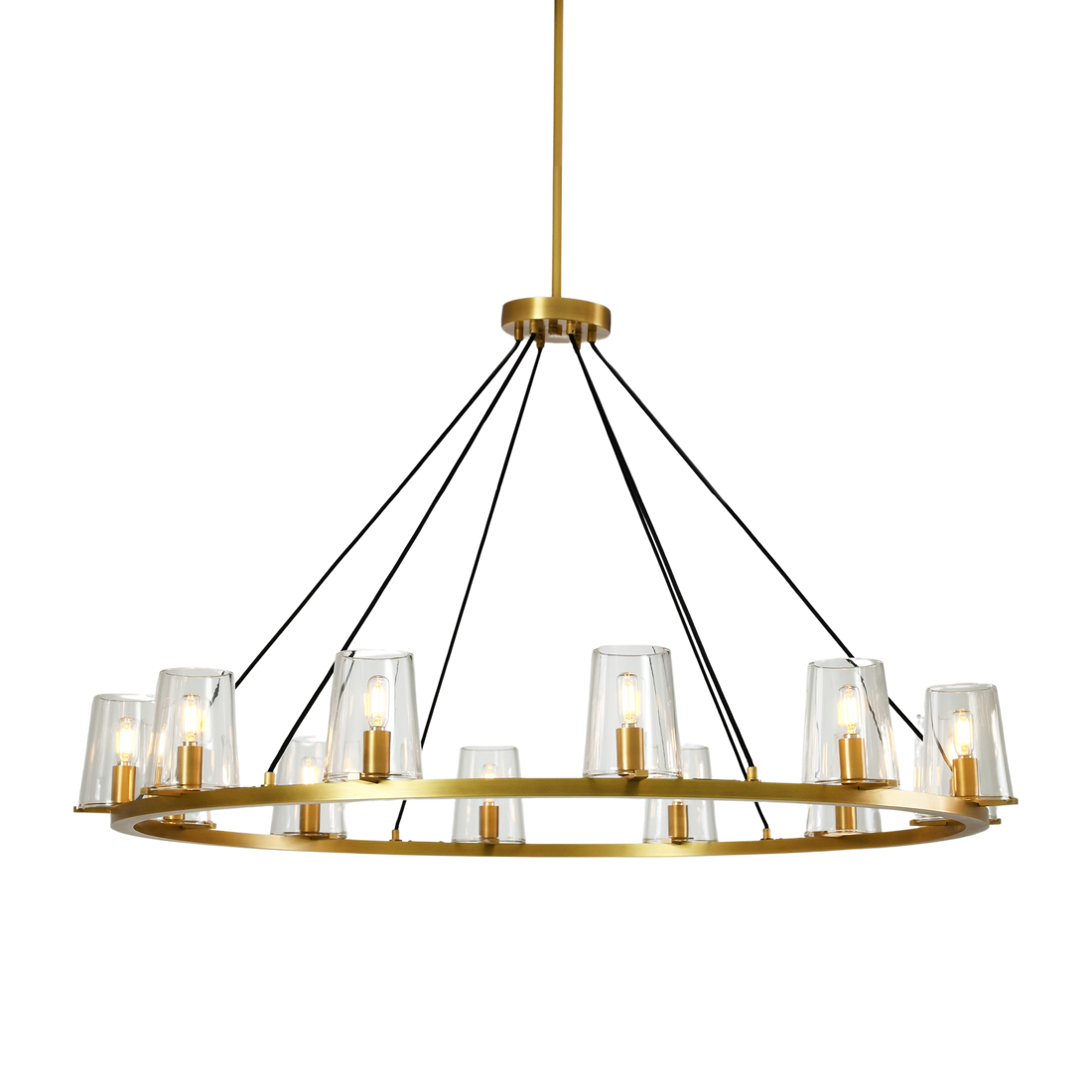 Pauillac Clear Glass Round Chandelier 48"