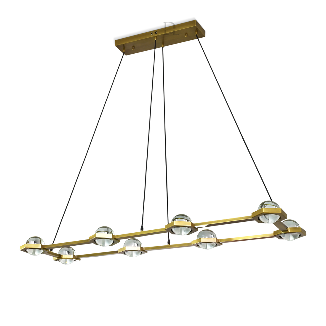 Eclatanty Crystal Ball Rectangular Chandelier 54" 72"