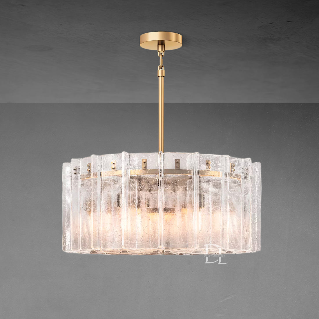 Lattica Clear Glass Round Chandelier 37"