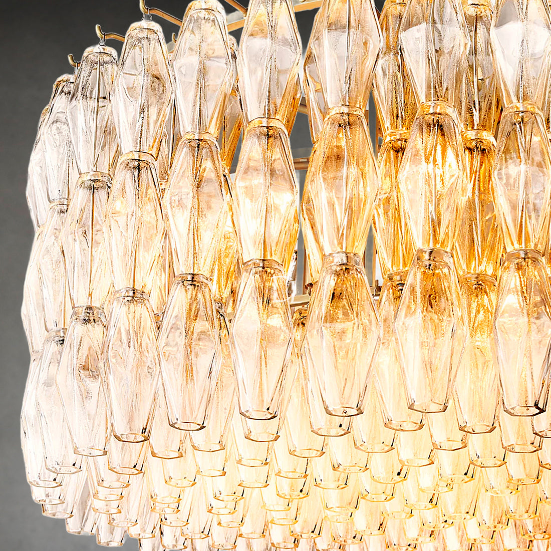 Chara Glass Round Chandelier 62"