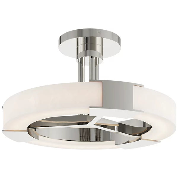 Covet Alabaster Ring LED Semi-Flushmount