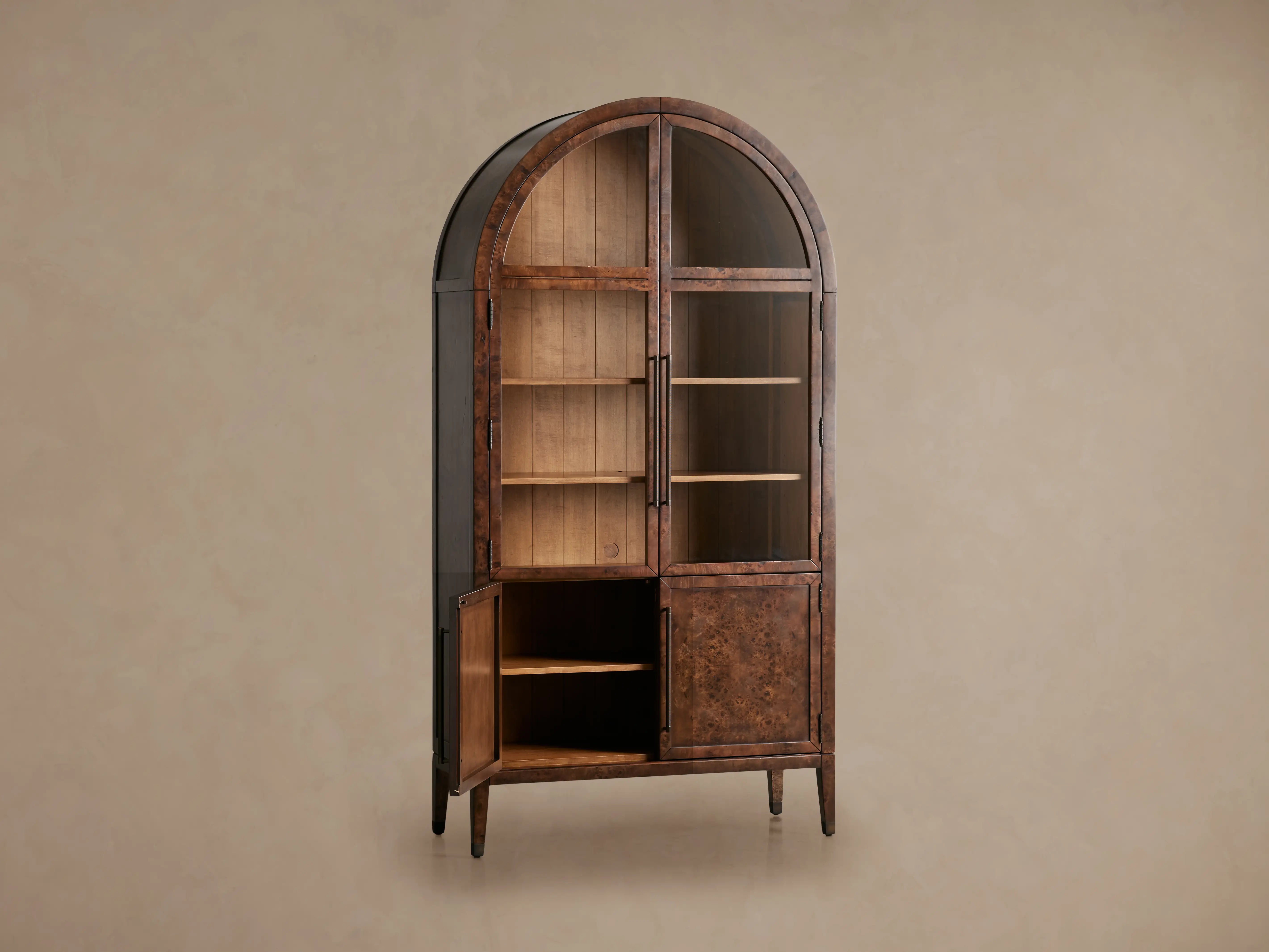 Hattie Burl Glass Cabinet