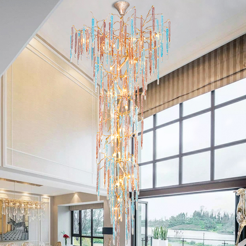 Dora Colorful Crystal Staircase Chandelier
