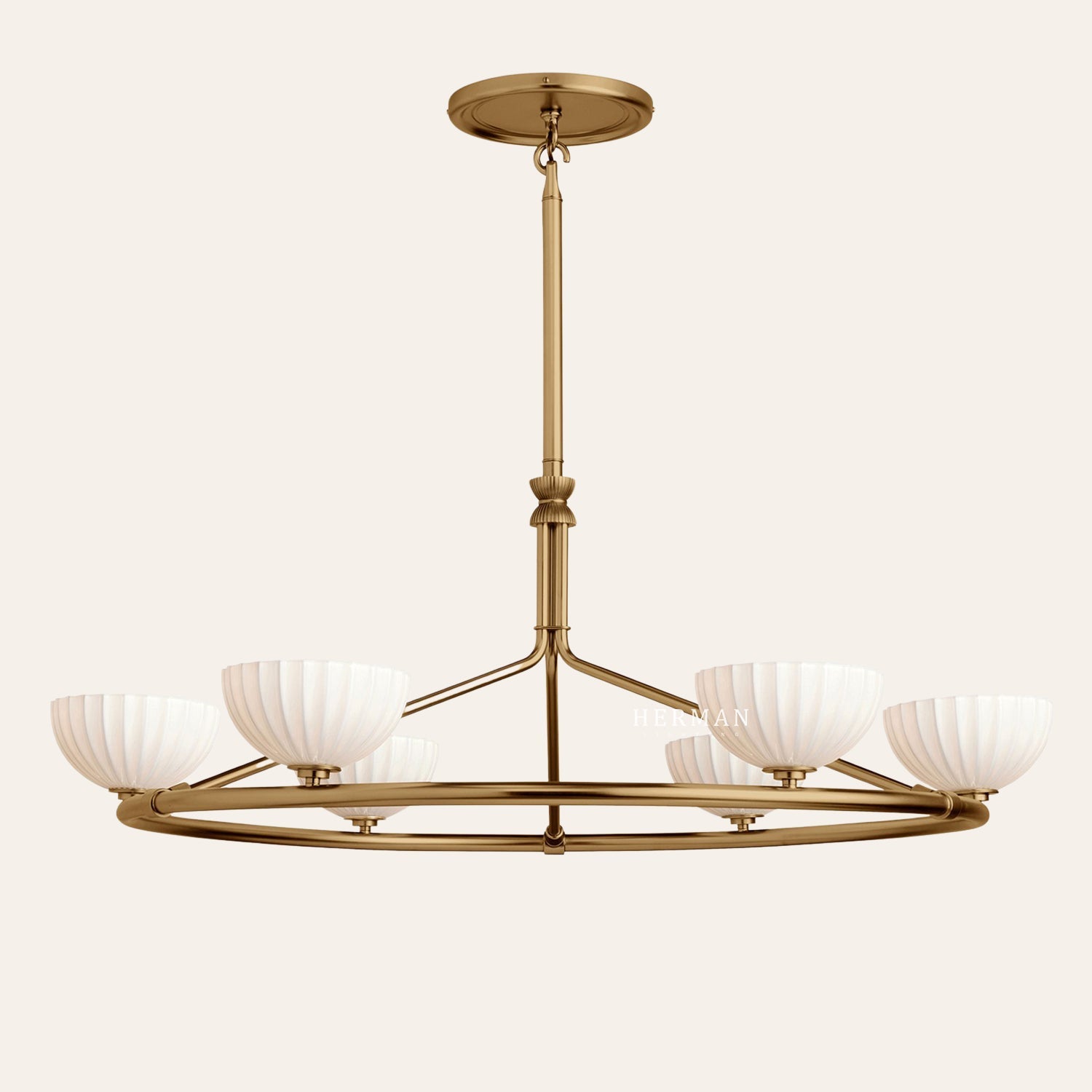 Enzo 48" Glass Round Chandelier