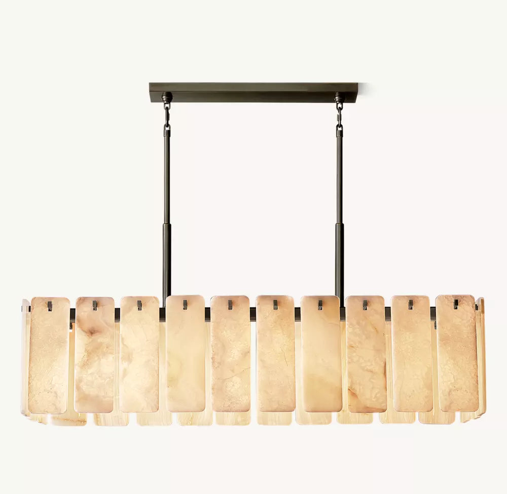 Camette Onyx Rectangular Chandelier 60"