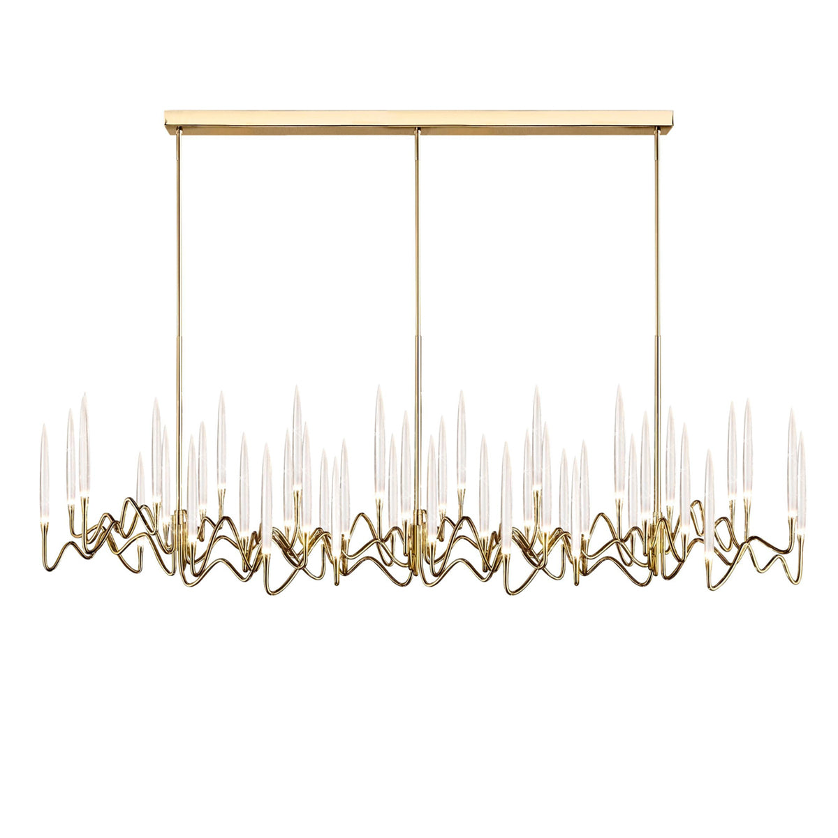 Custom Size Pezzo Crystal Long Chandelier L70''