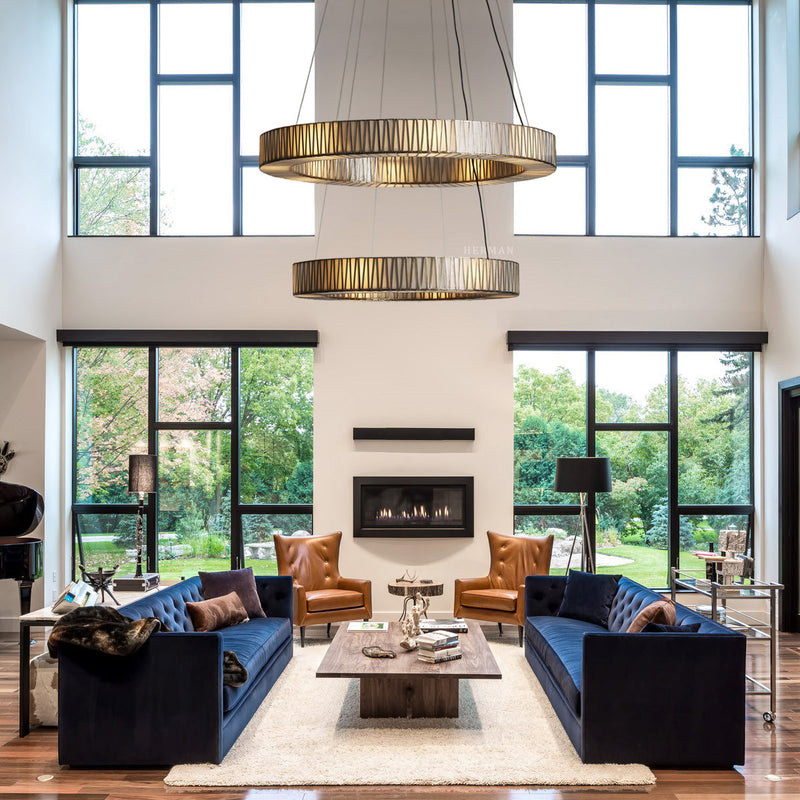 Junte 2-Tier Round Chandelier 47.25"W 60"W