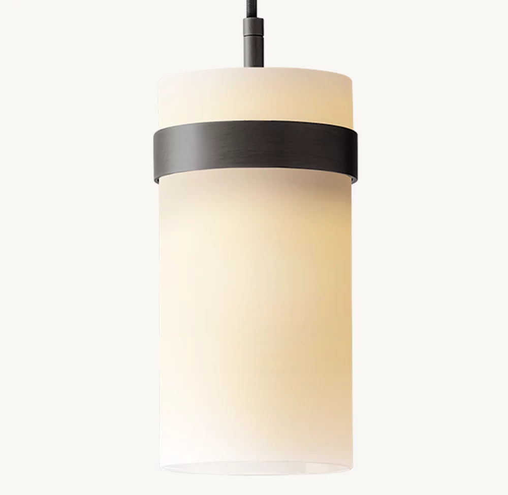 Ravele Milk Glass Pendant 5"