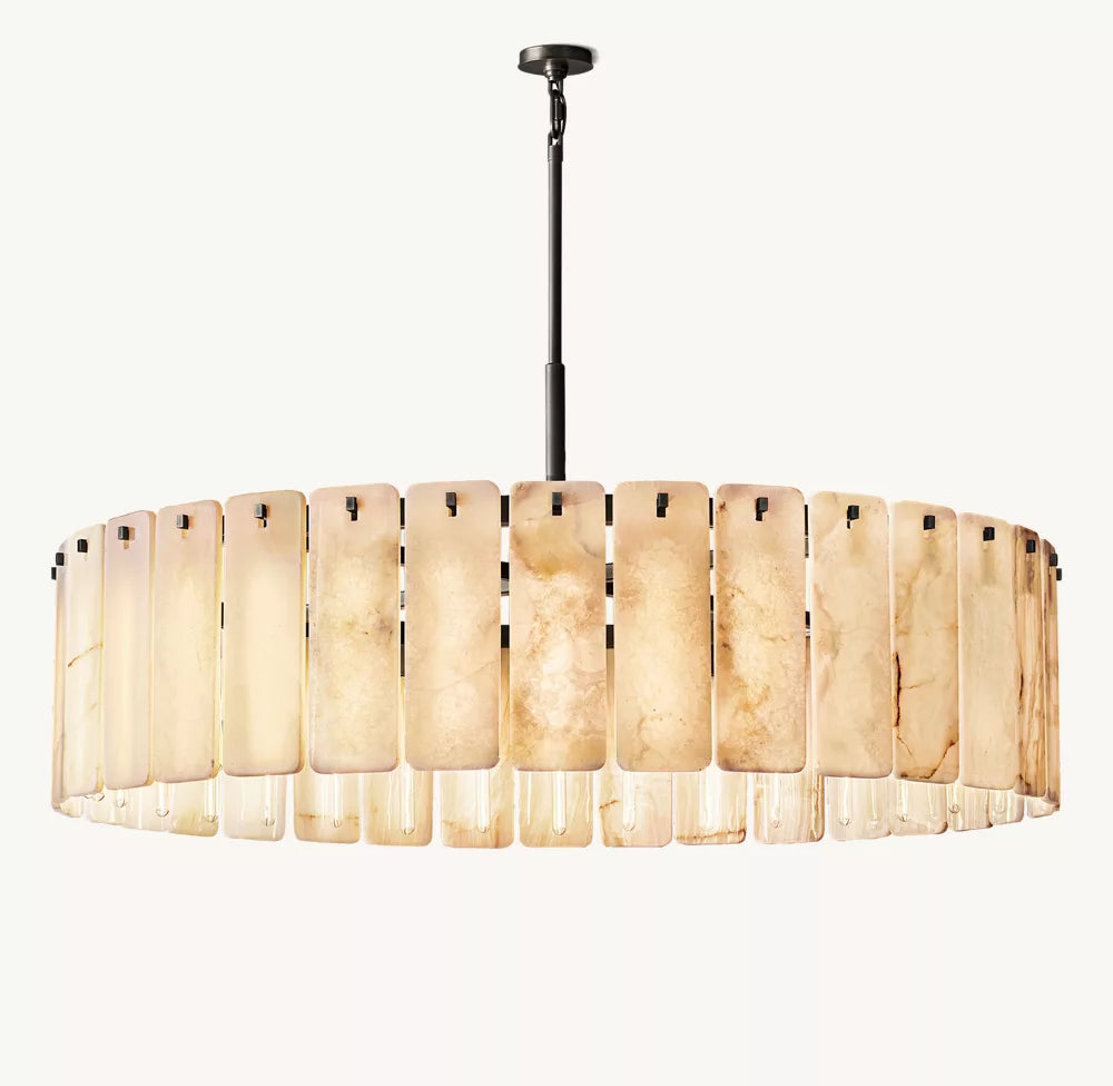 Camette Onyx Round Chandelier 60"