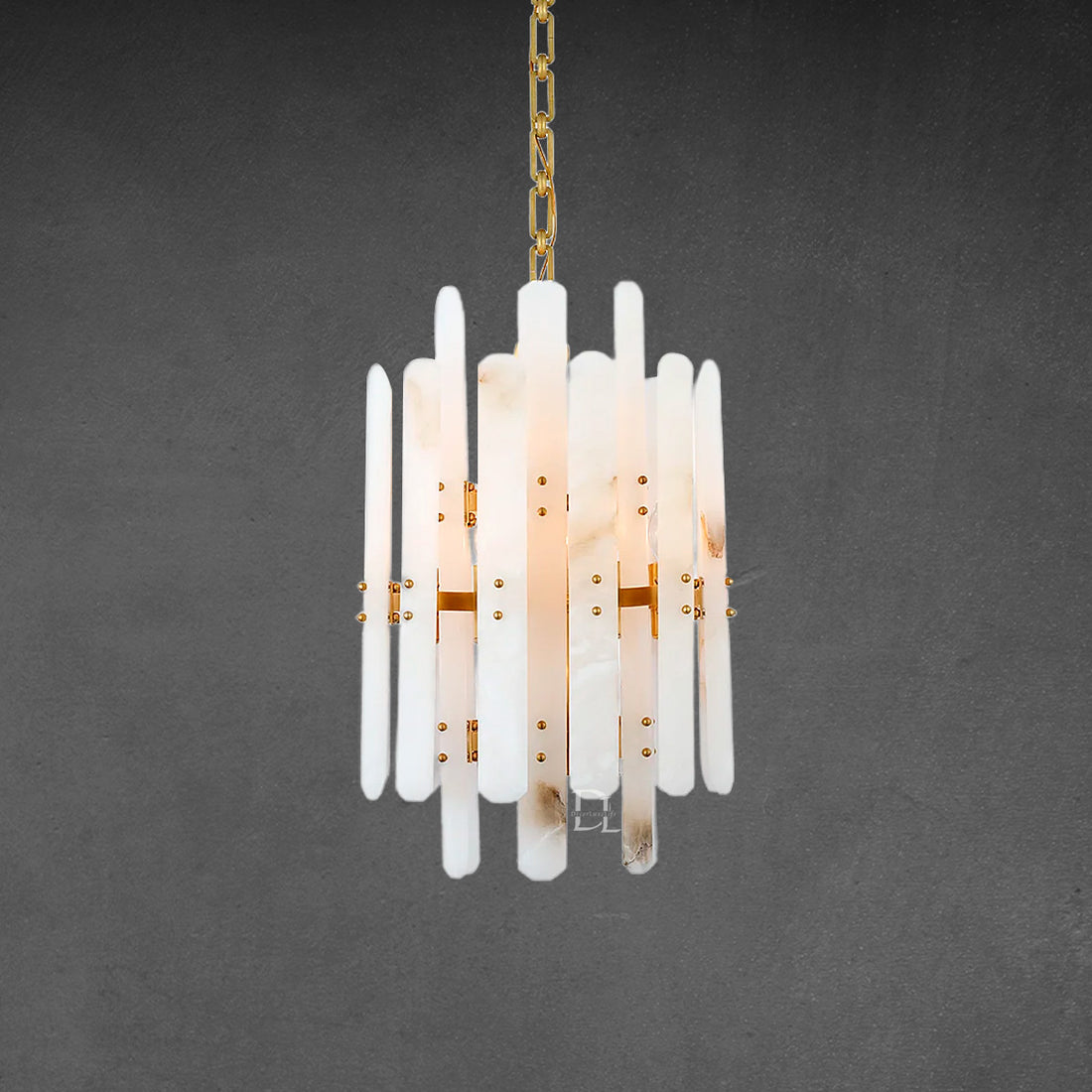 Juliet Bonnington Alabaster Tall Chandelier