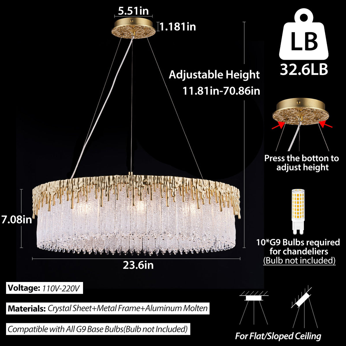 $2500+ Purchase Gift | Luxury Round Chandelier