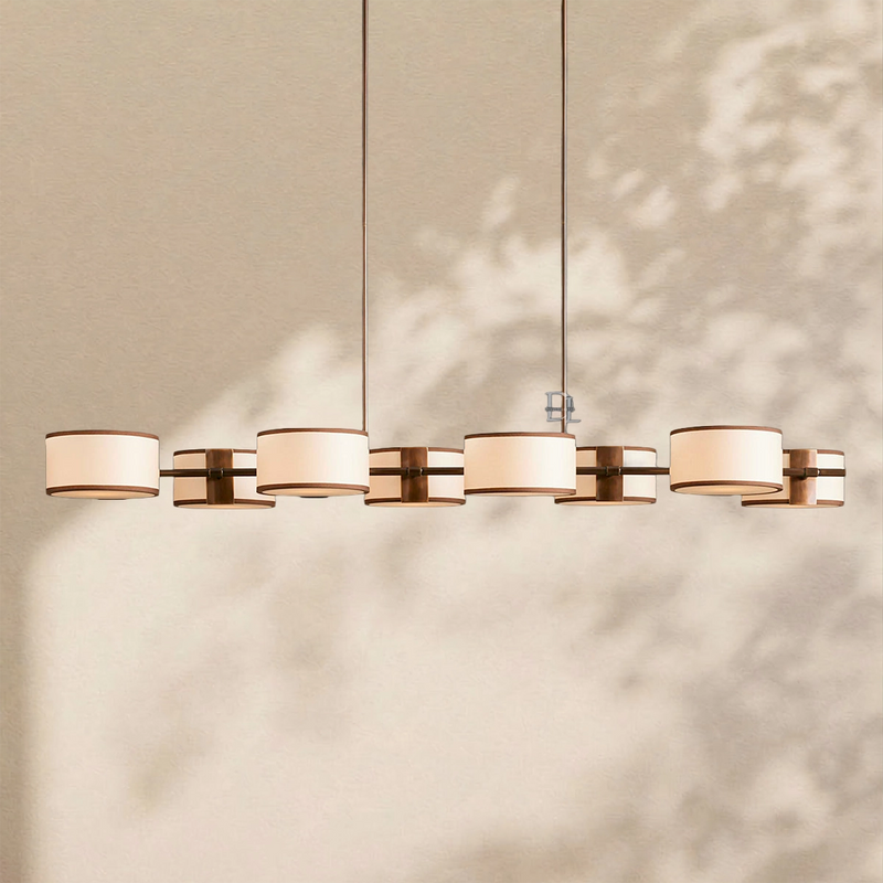 Tambour Linear Chandelier 62"