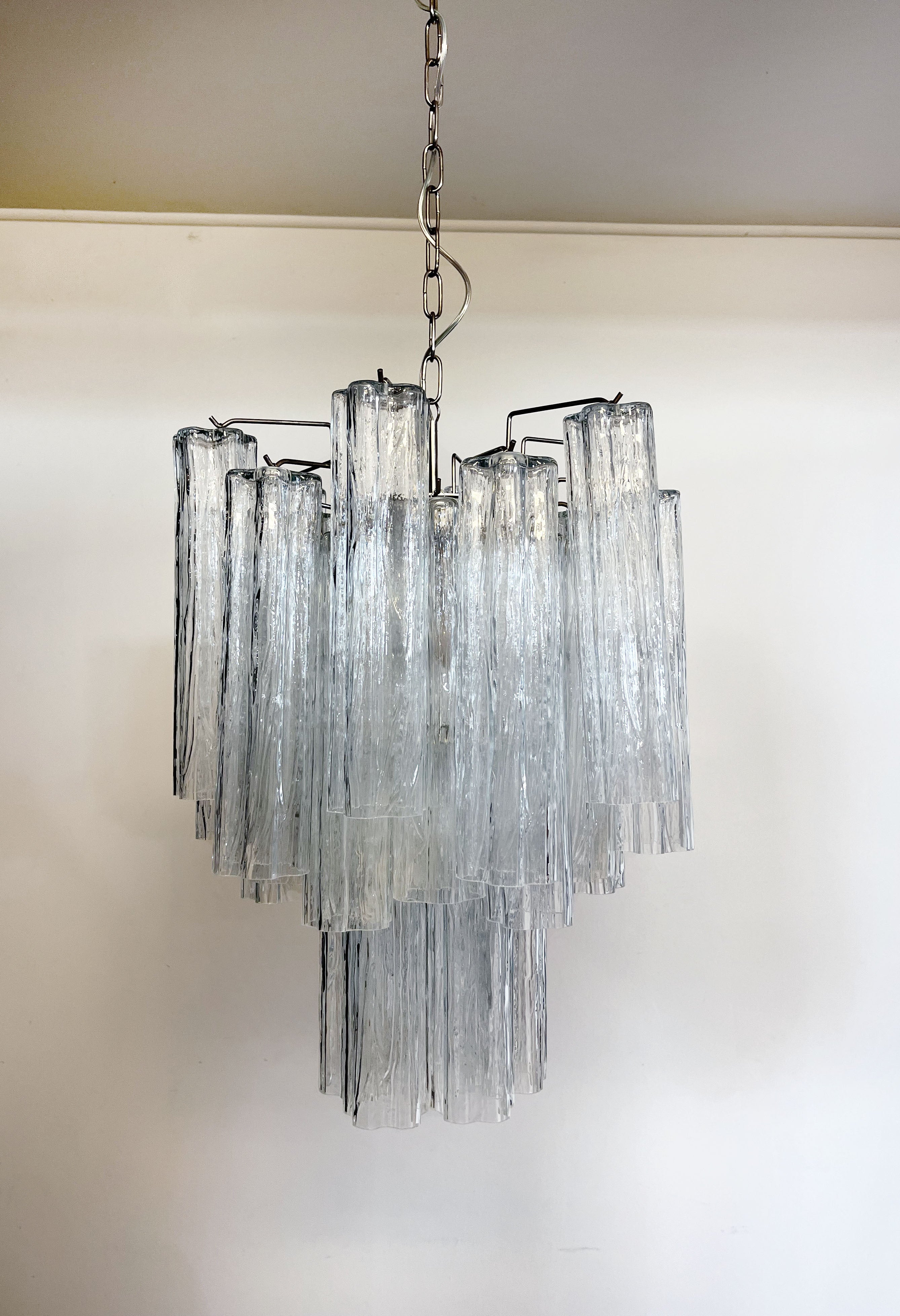 Murano Chandelier 30 Clear Glass Tubes