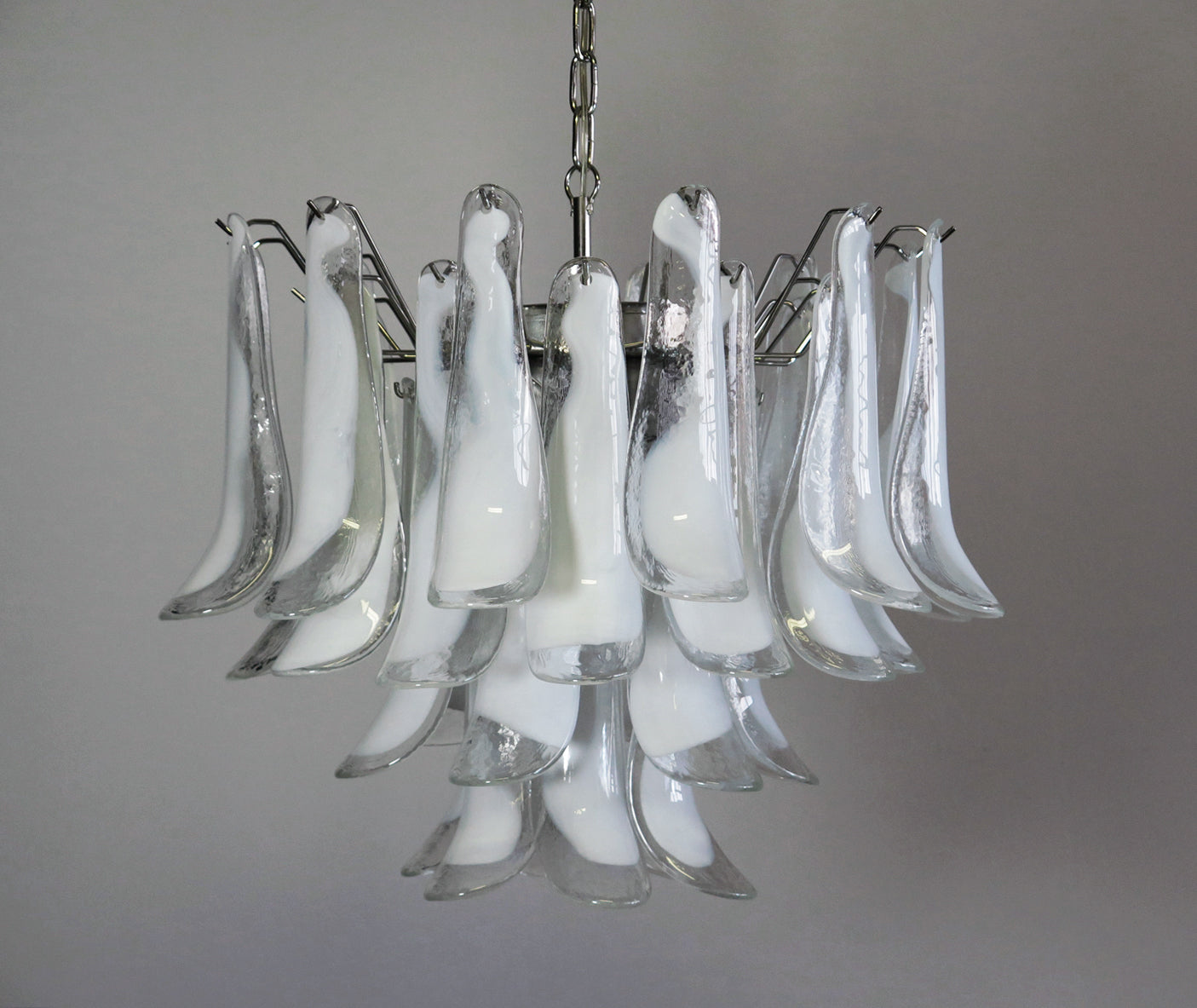 Murano Chandelier 36 Clear Petal Glasses