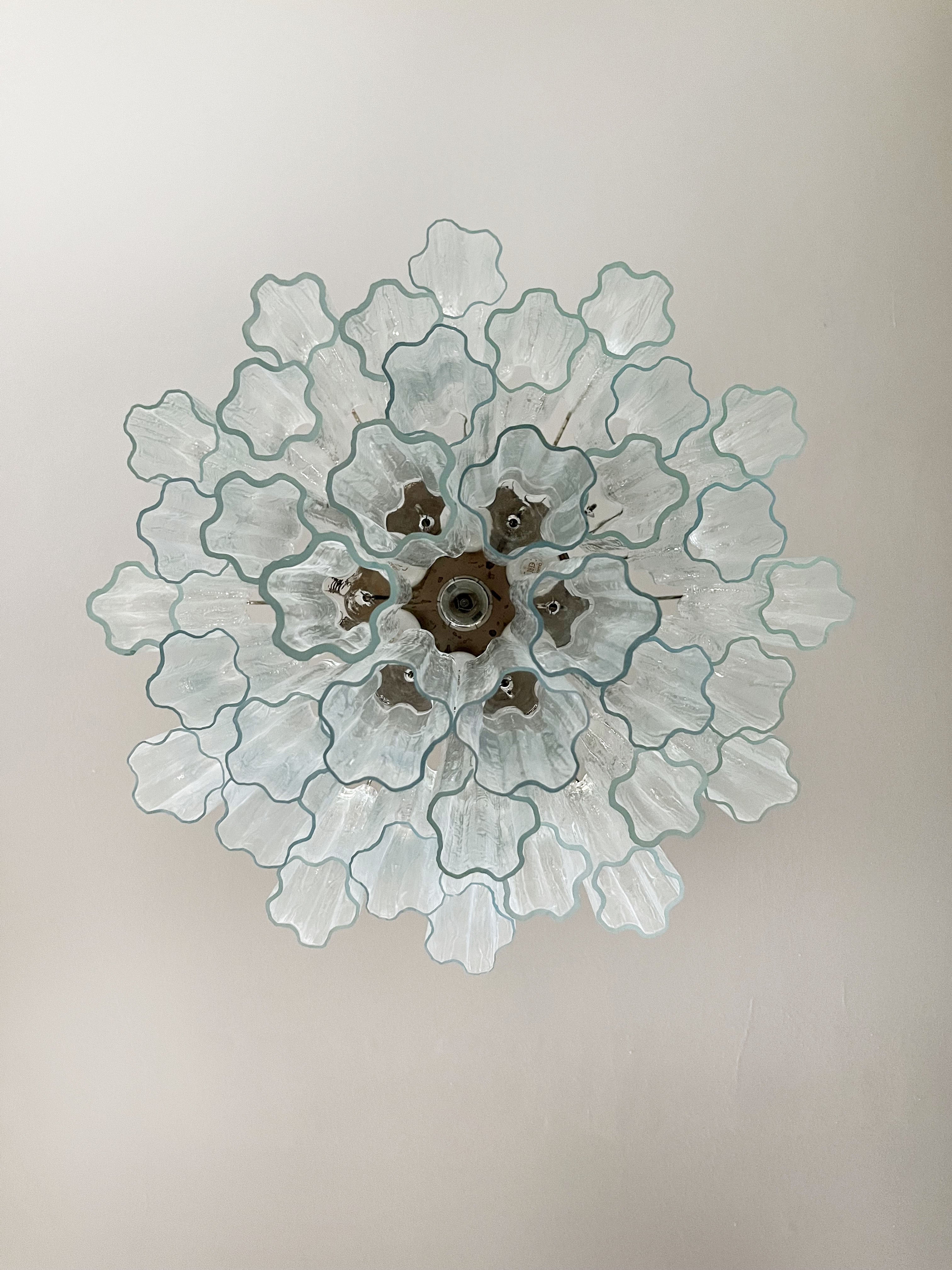 Murano Chandelier 36 Clear Glass Tubes