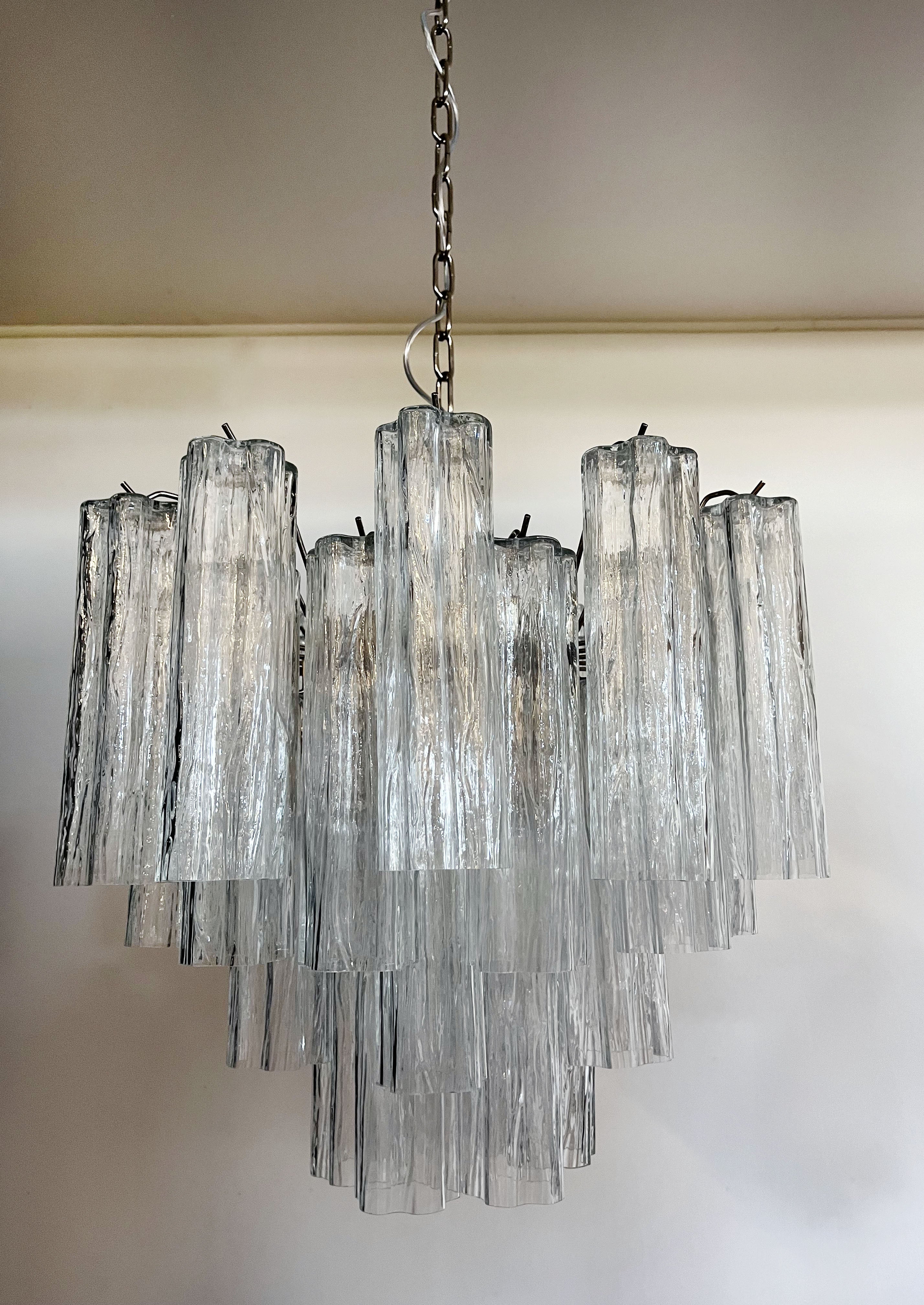 Murano Chandelier 36 Clear Glass Tubes