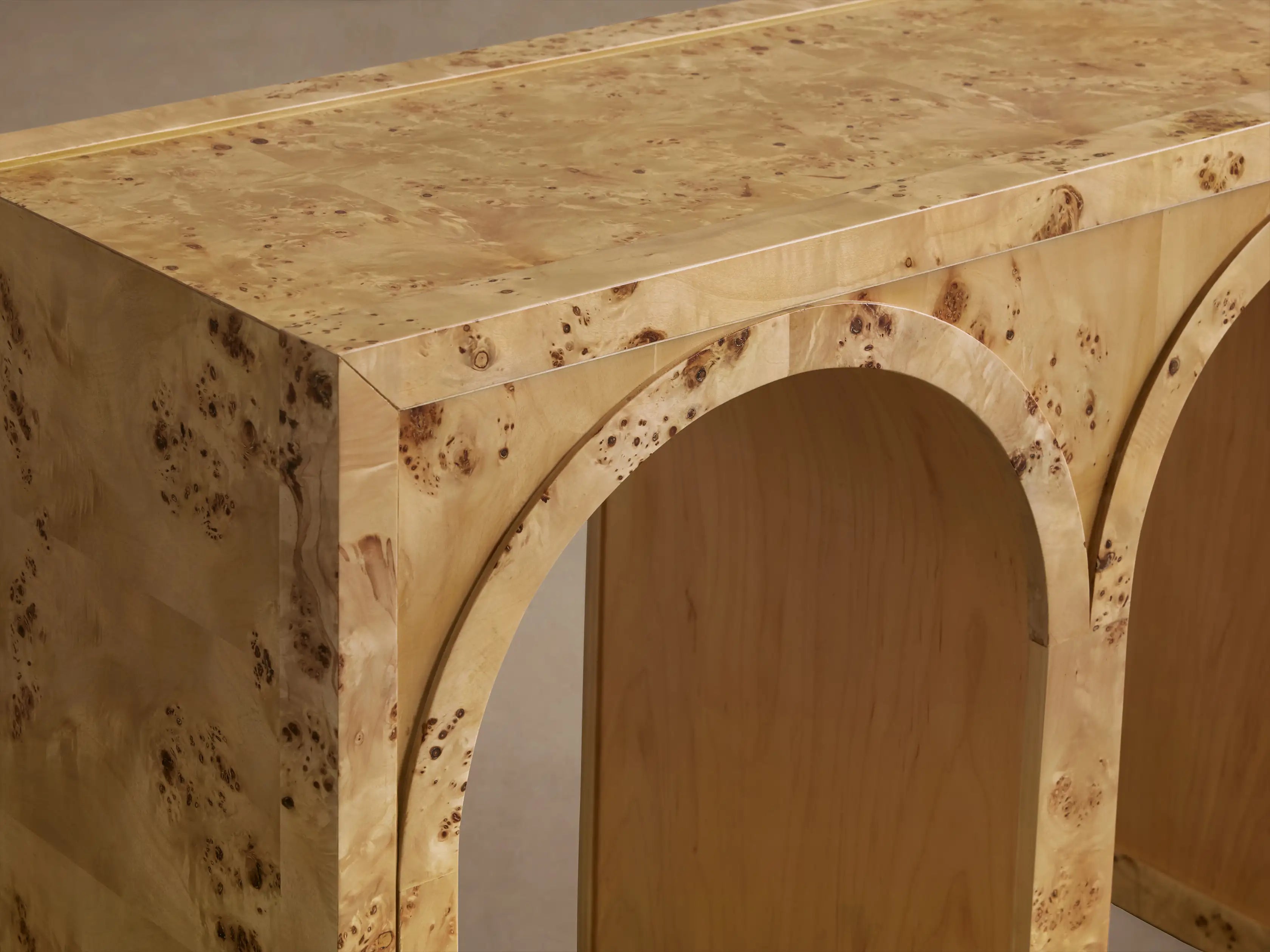 Hattiea Burl Console Table