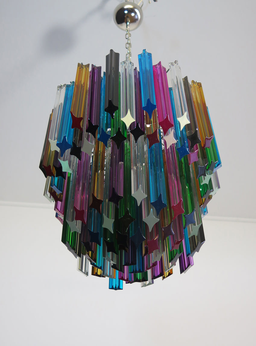 Murano Chandelier 107 Multicolored Prism Glasses