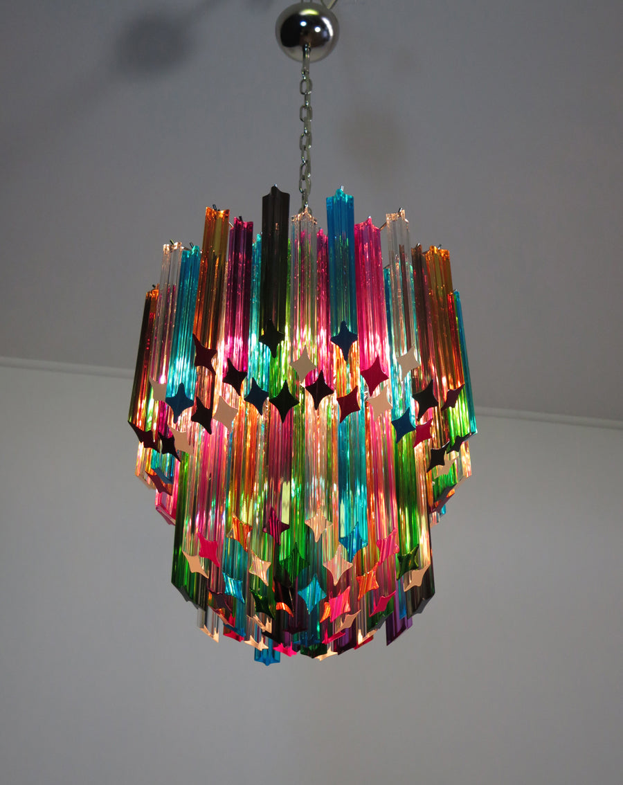 Murano Chandelier 107 Multicolored Prism Glasses