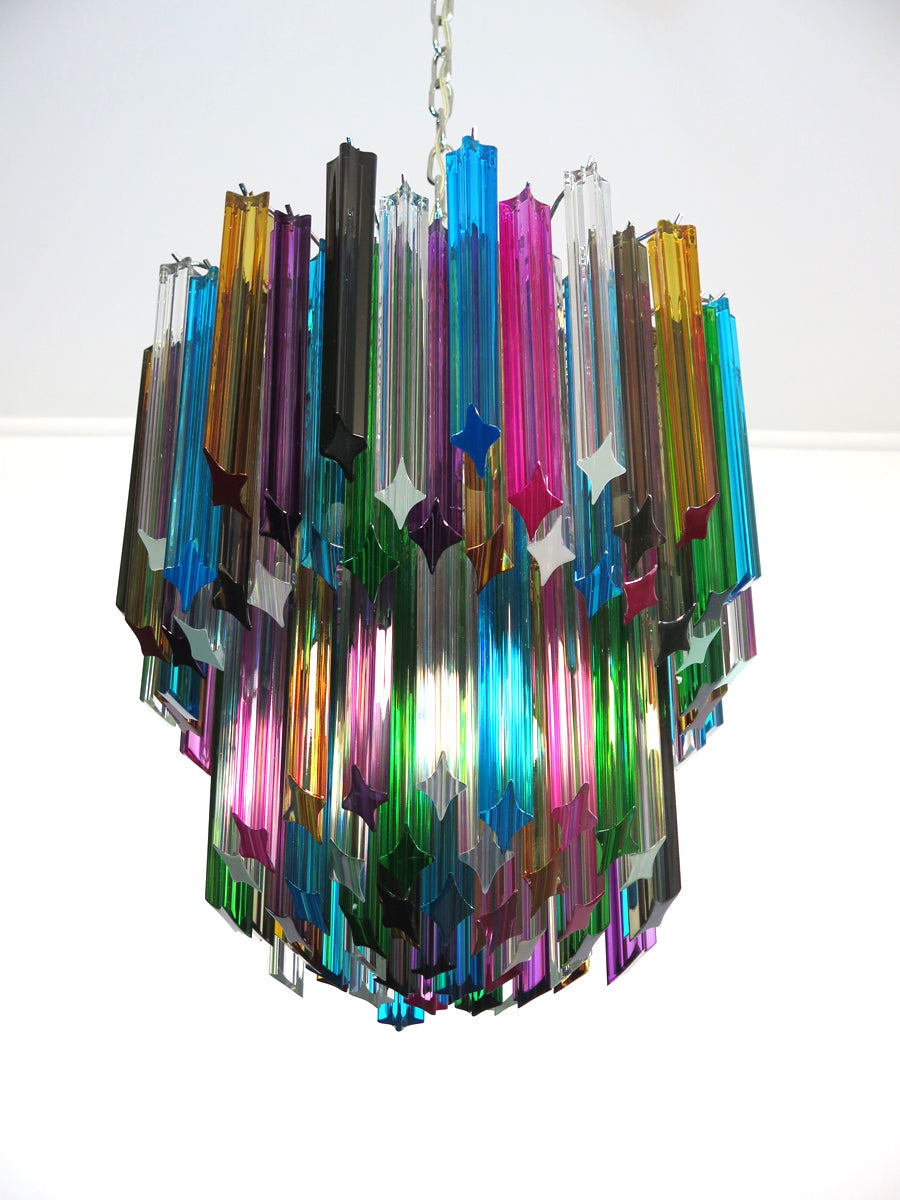 Murano Chandelier 107 Multicolored Prism Glasses