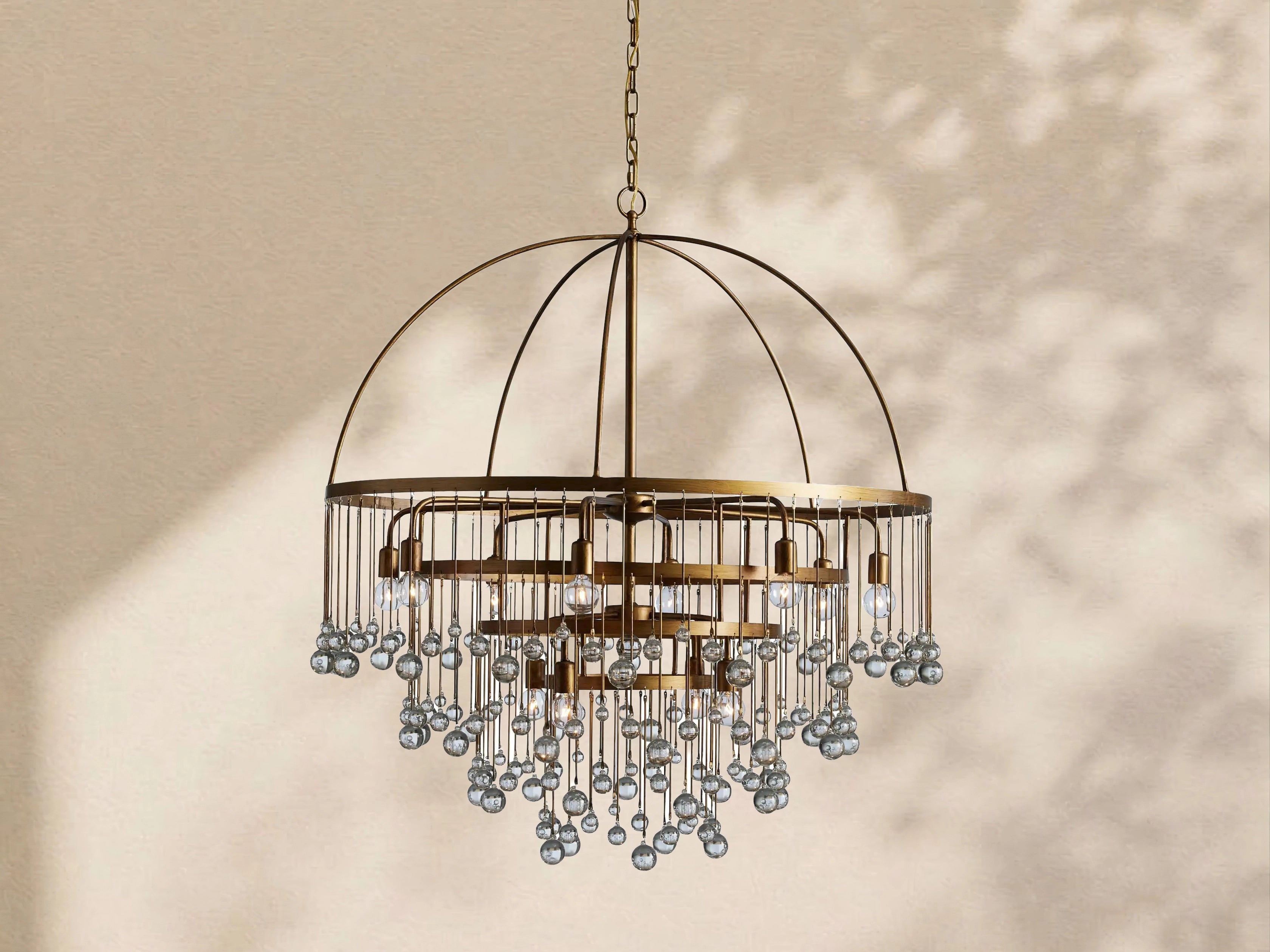 Aubrey Modern Crystal Ball 4 Tier Chandelier