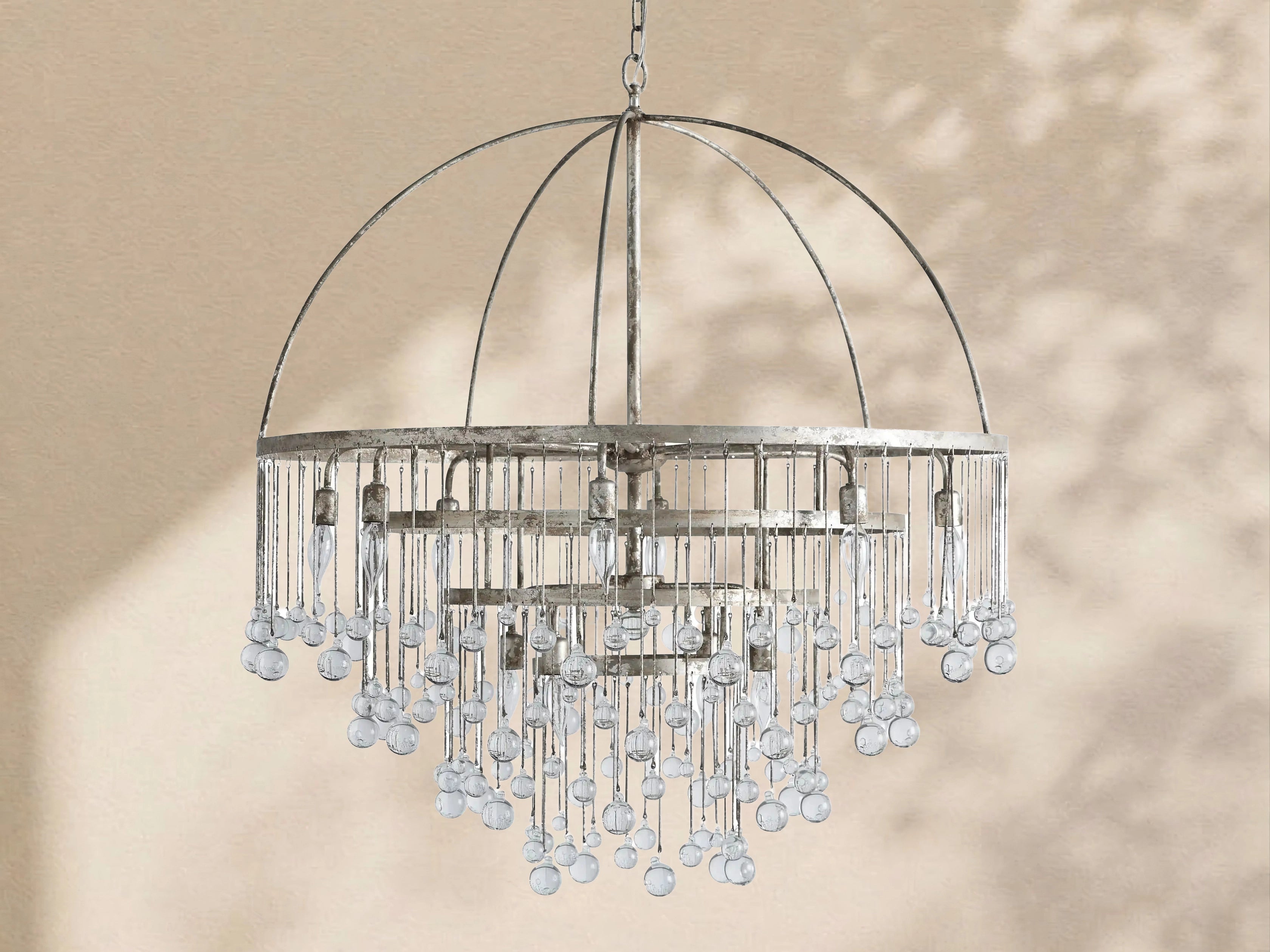 Aubrey Modern Crystal Ball 4 Tier Chandelier