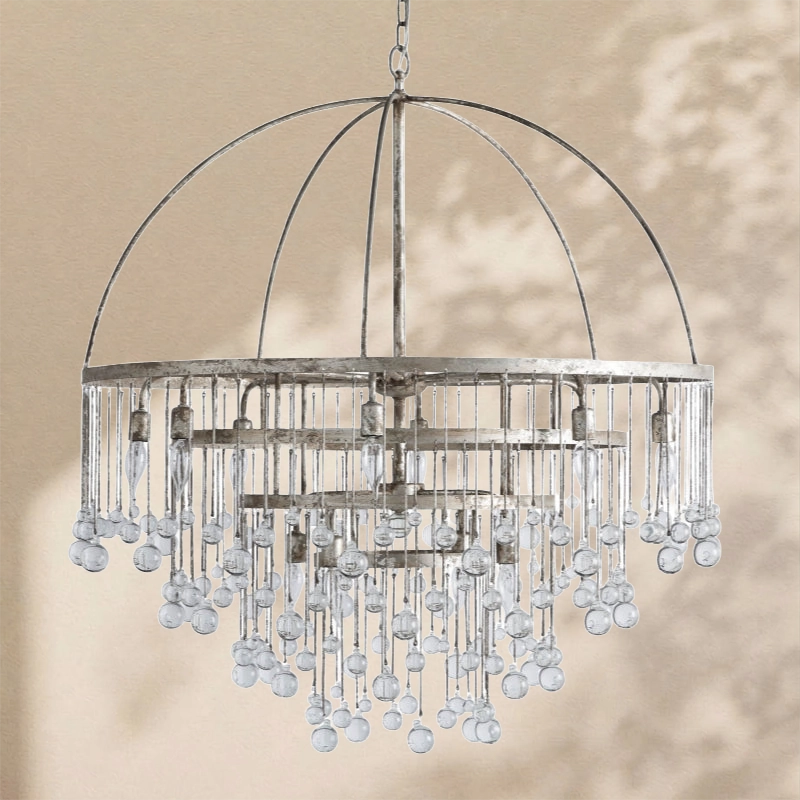 Aubrey Modern Crystal Ball 4 Tier Chandelier