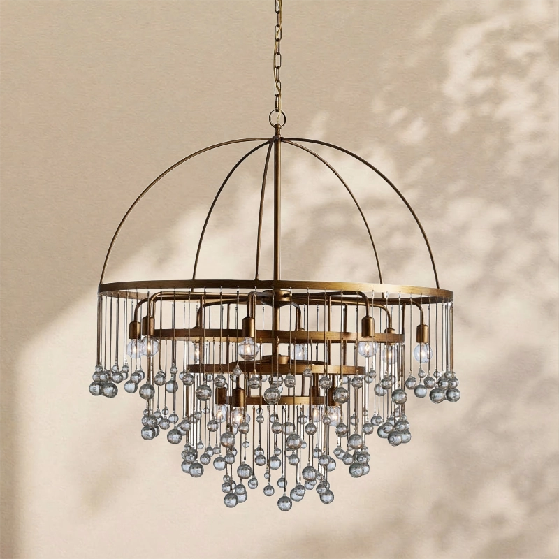 Aubrey Modern Crystal Ball 4 Tier Chandelier