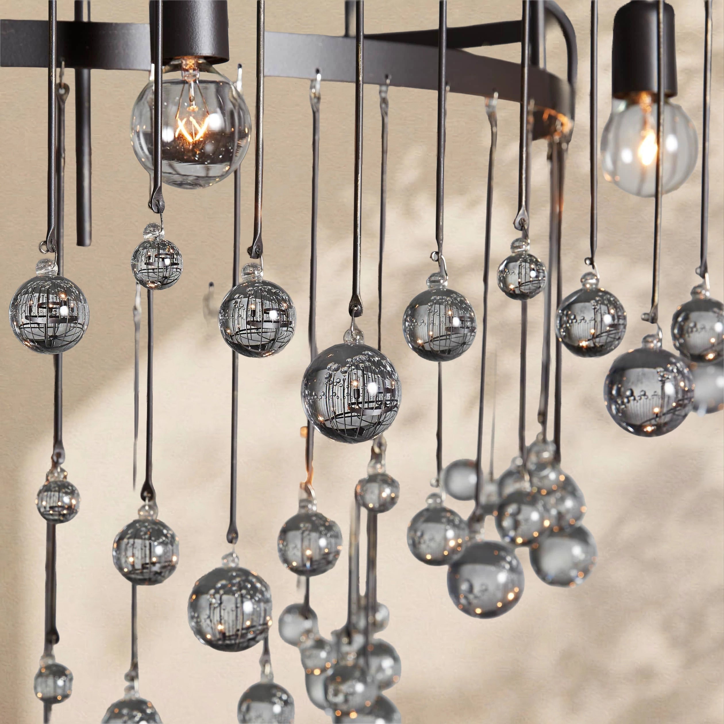 Aubrey Modern Crystal Ball 4 Tier Chandelier