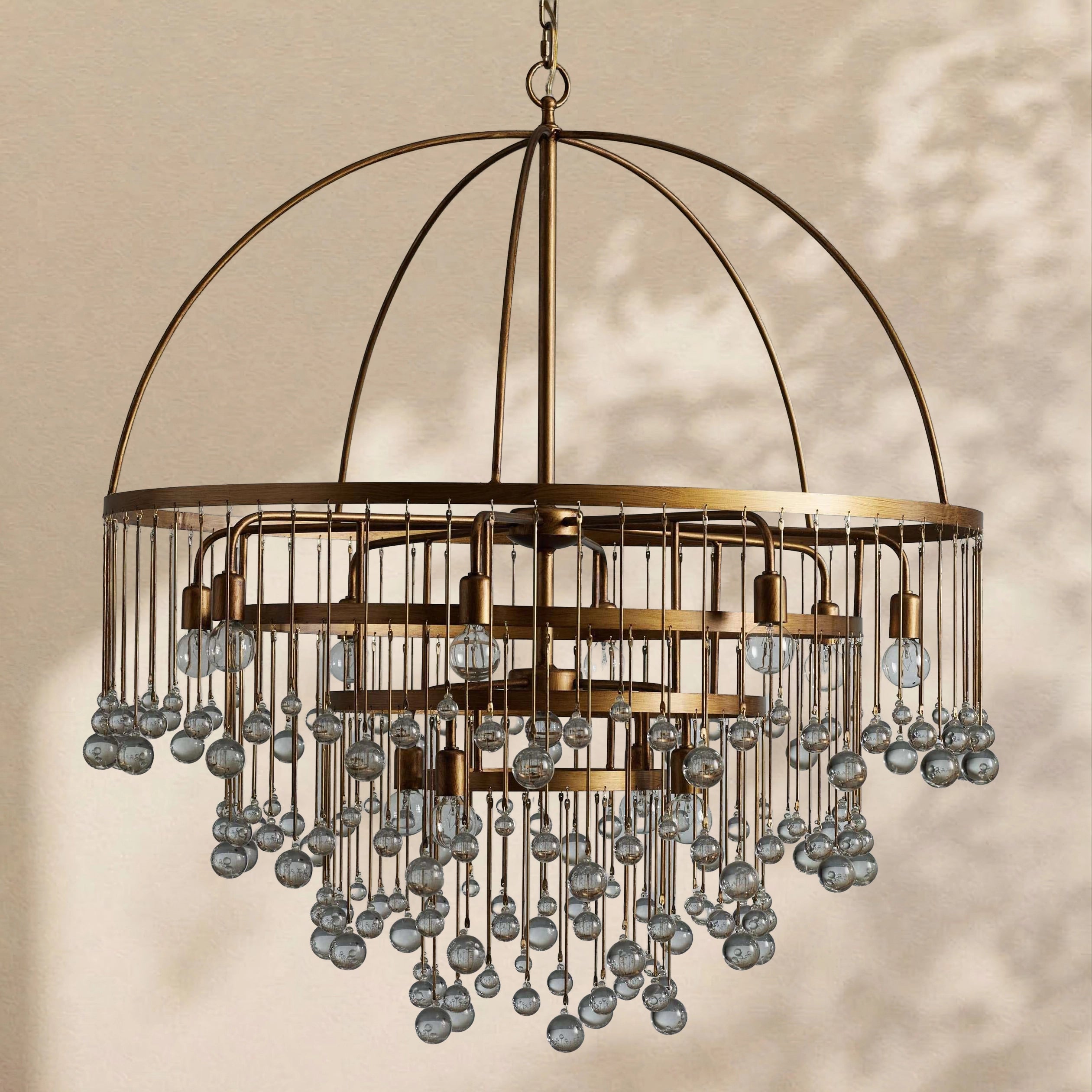 Aubrey Modern Crystal Ball 4 Tier Chandelier