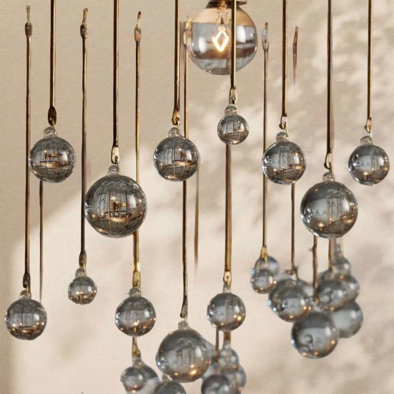 Aubrey Modern Crystal Ball 4 Tier Chandelier